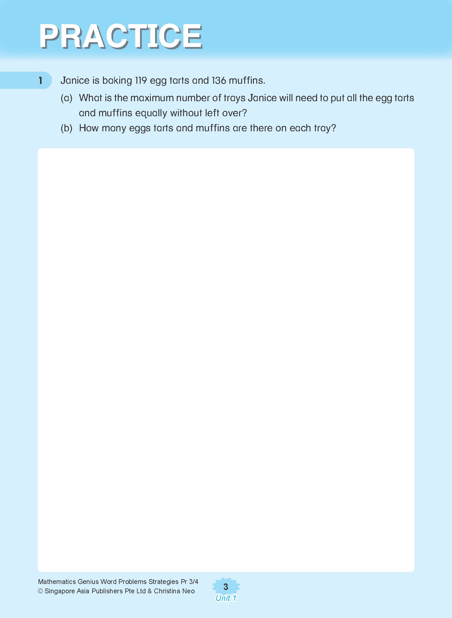 MATHEMATICS GENIUS WORD PROBLEMS STRATEGIES PRIMARY 3/4