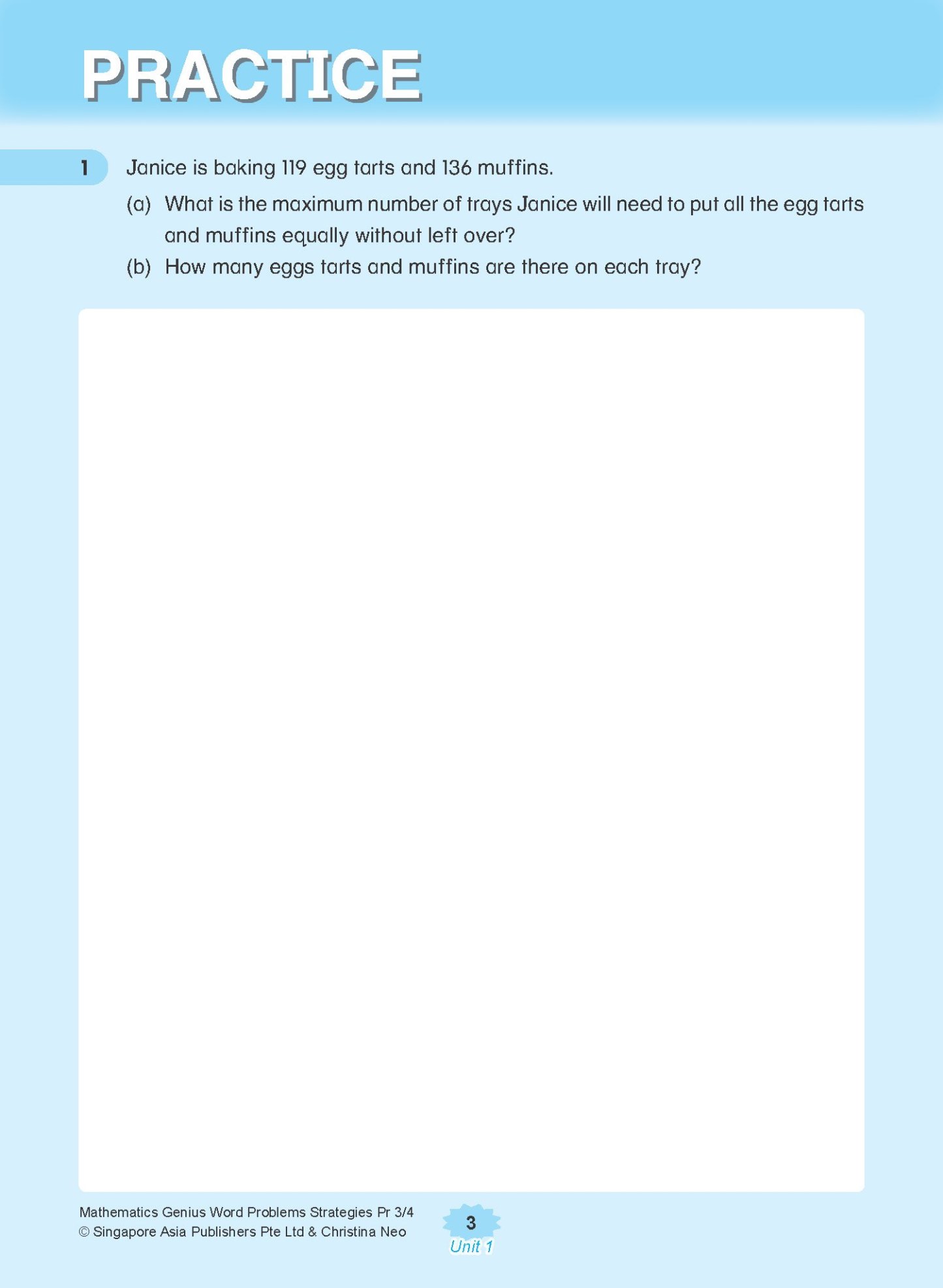 MATHEMATICS GENIUS WORD PROBLEMS STRATEGIES PRIMARY 3/4