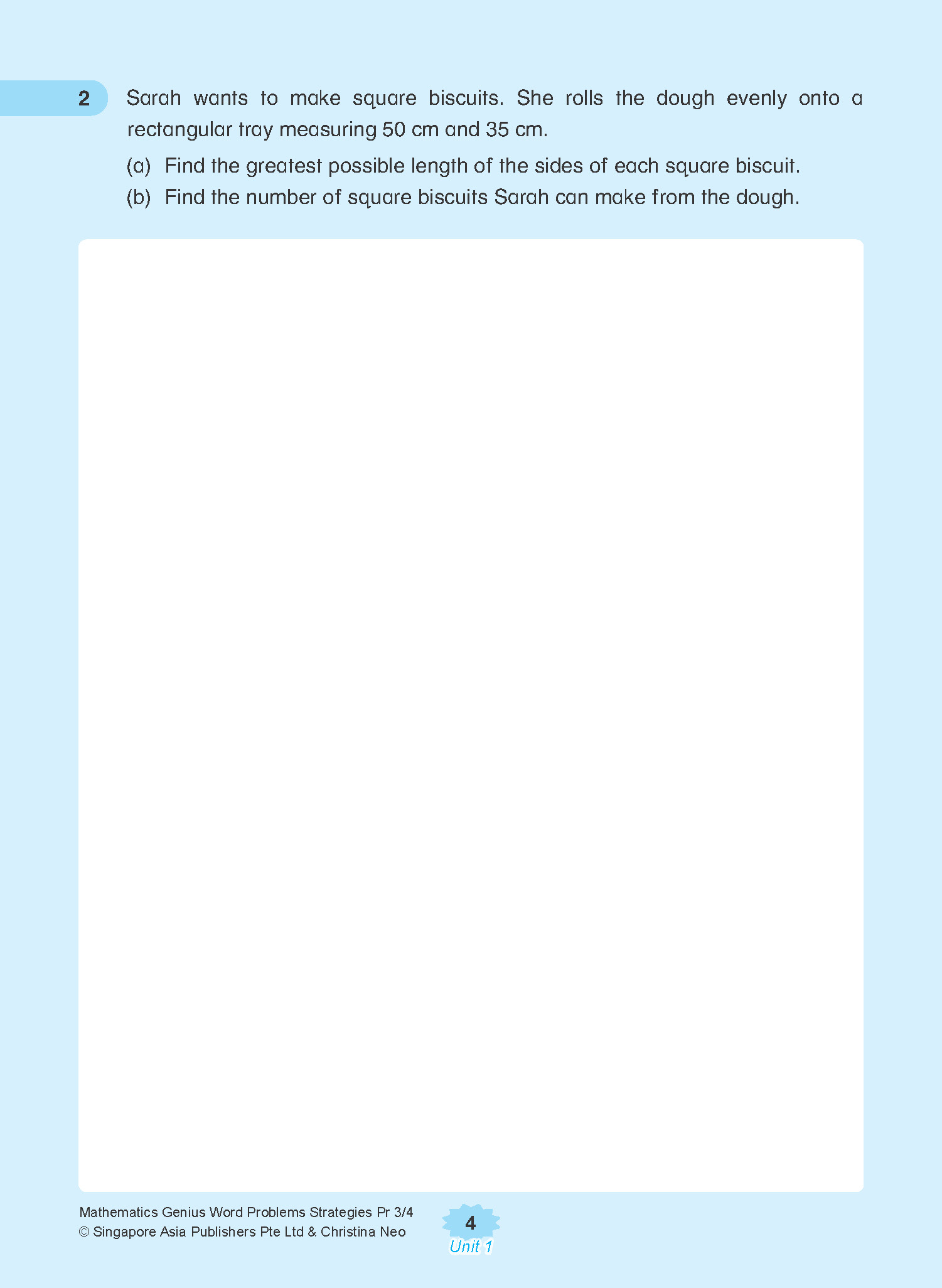 MATHEMATICS GENIUS WORD PROBLEMS STRATEGIES PRIMARY 3/4