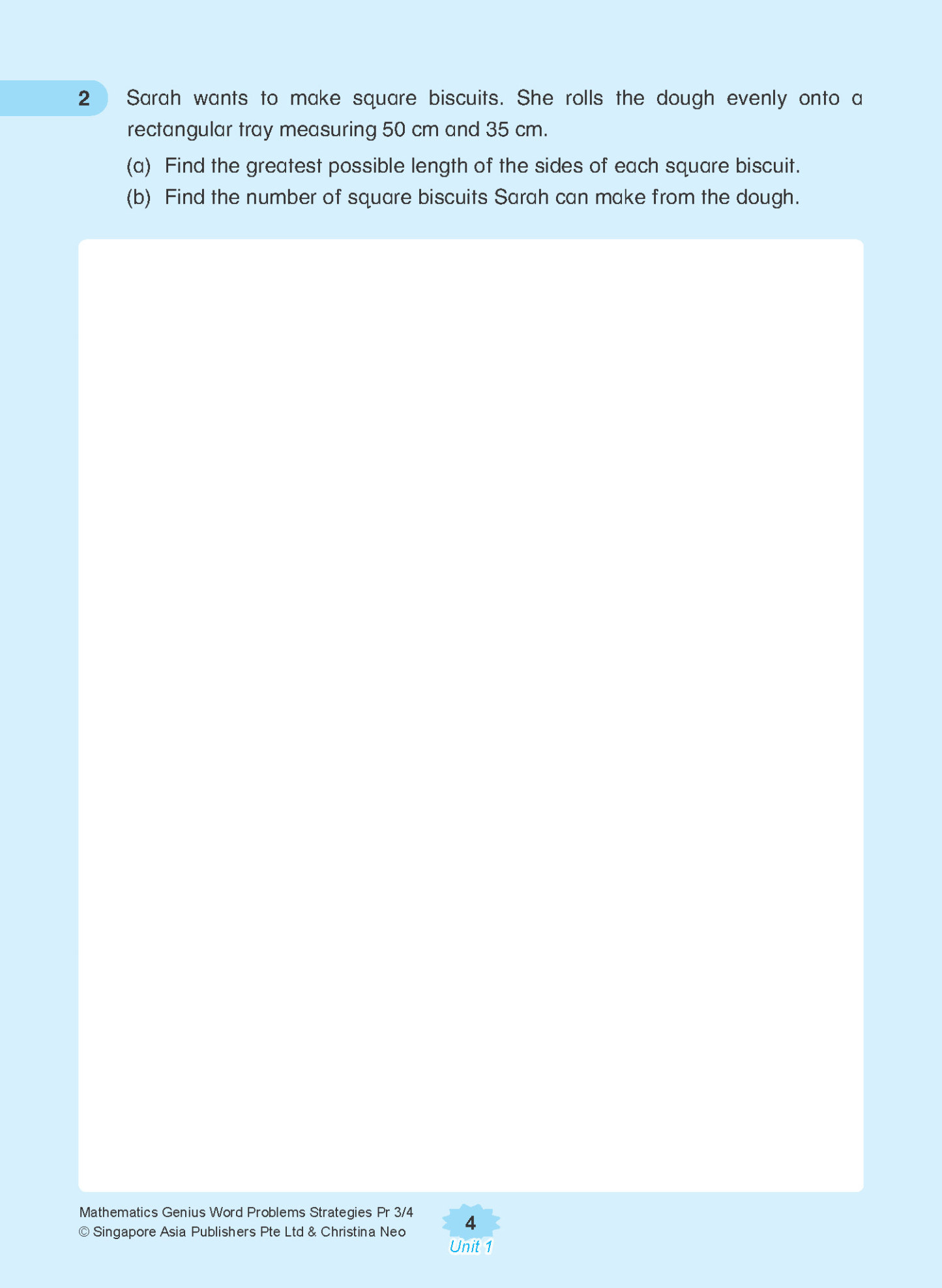 MATHEMATICS GENIUS WORD PROBLEMS STRATEGIES PRIMARY 3/4