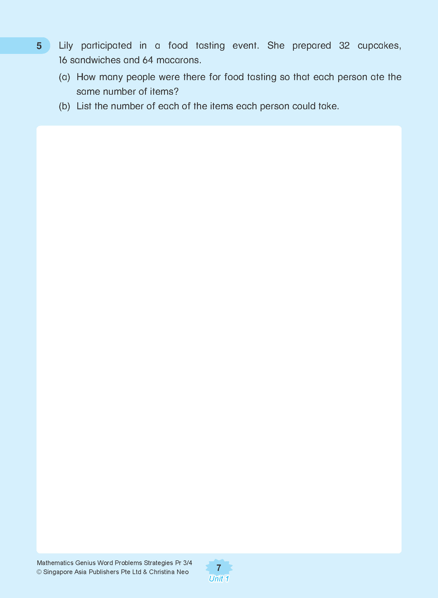 MATHEMATICS GENIUS WORD PROBLEMS STRATEGIES PRIMARY 3/4