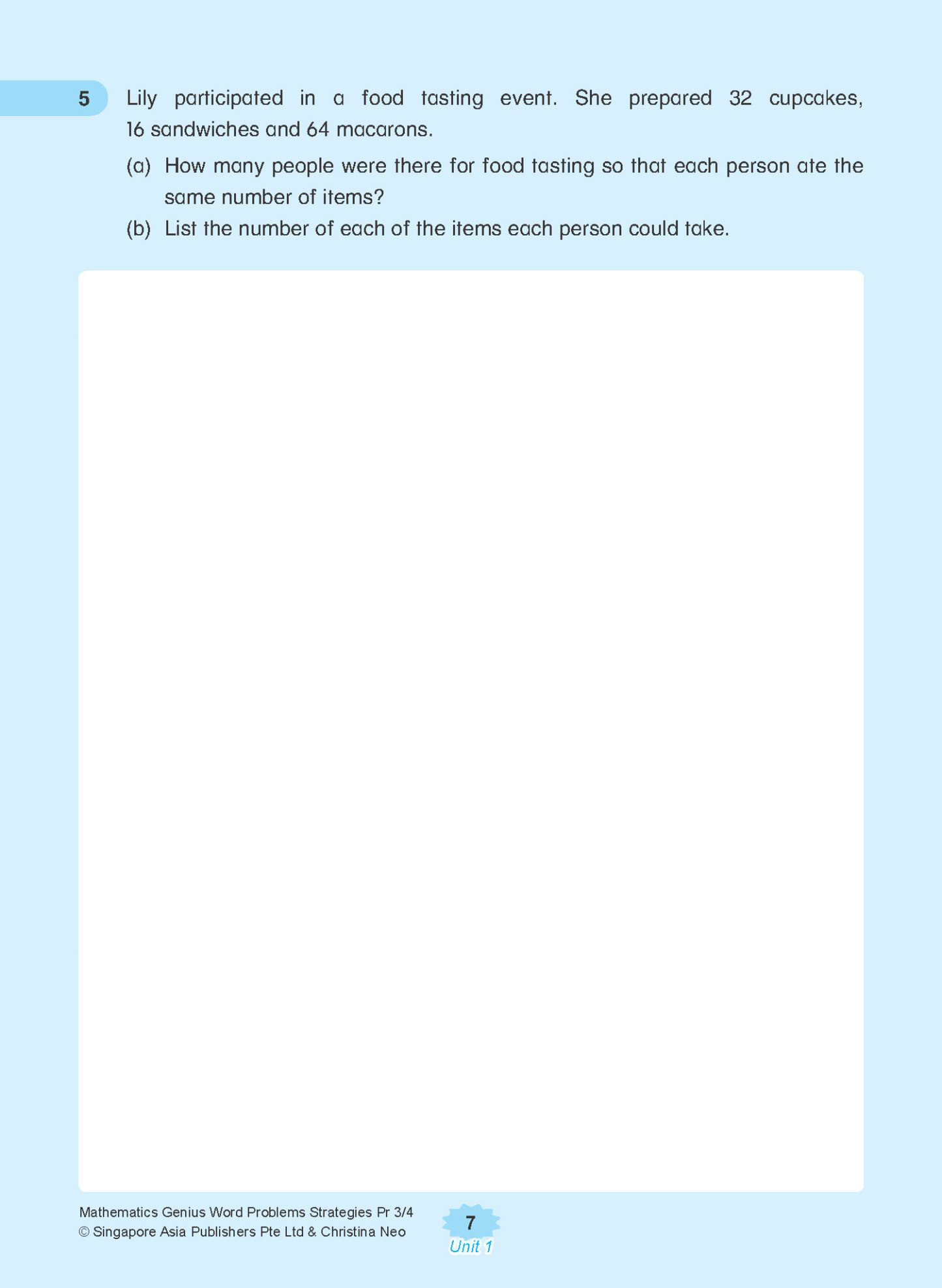 MATHEMATICS GENIUS WORD PROBLEMS STRATEGIES PRIMARY 3/4