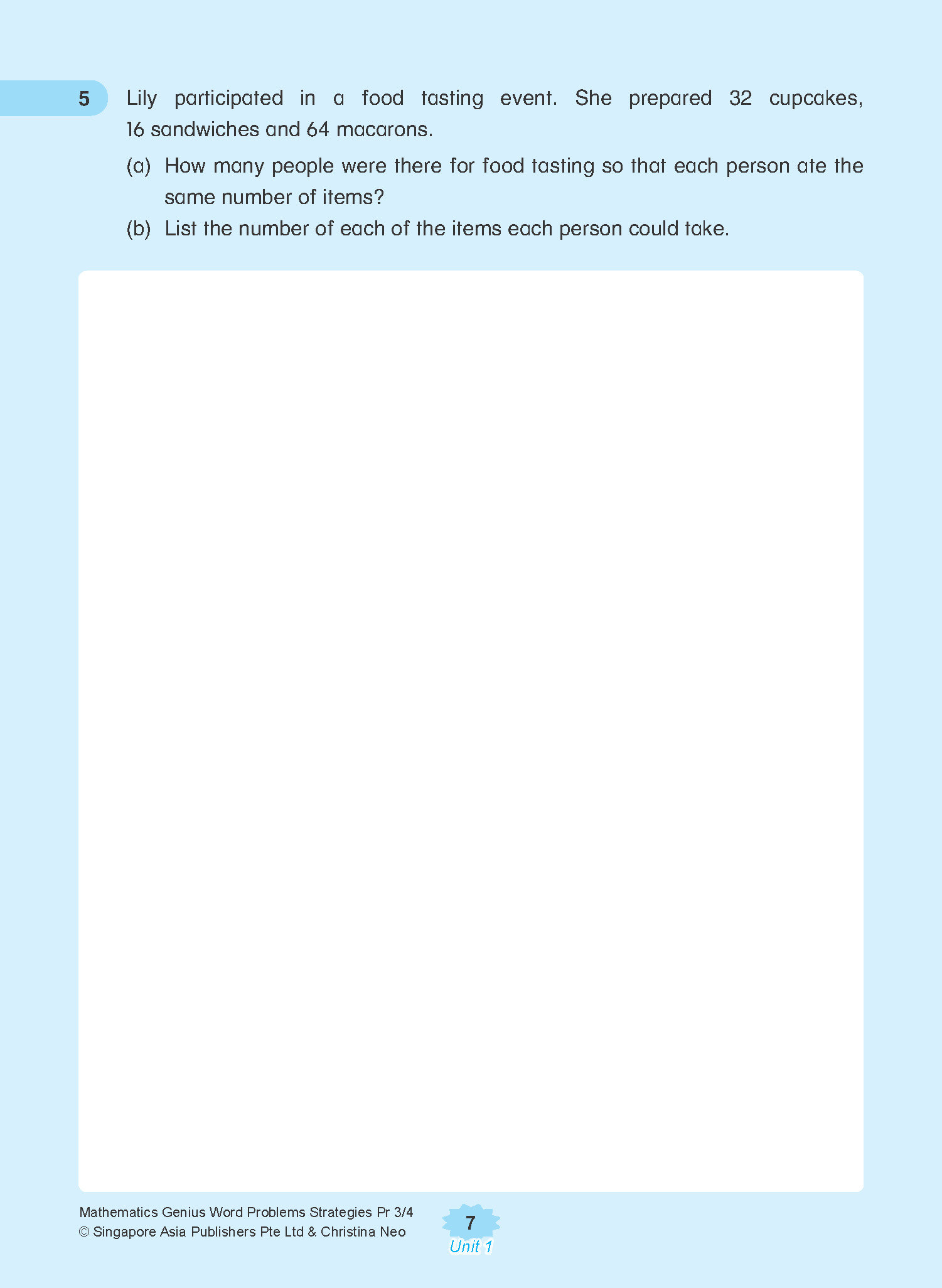 MATHEMATICS GENIUS WORD PROBLEMS STRATEGIES PRIMARY 3/4