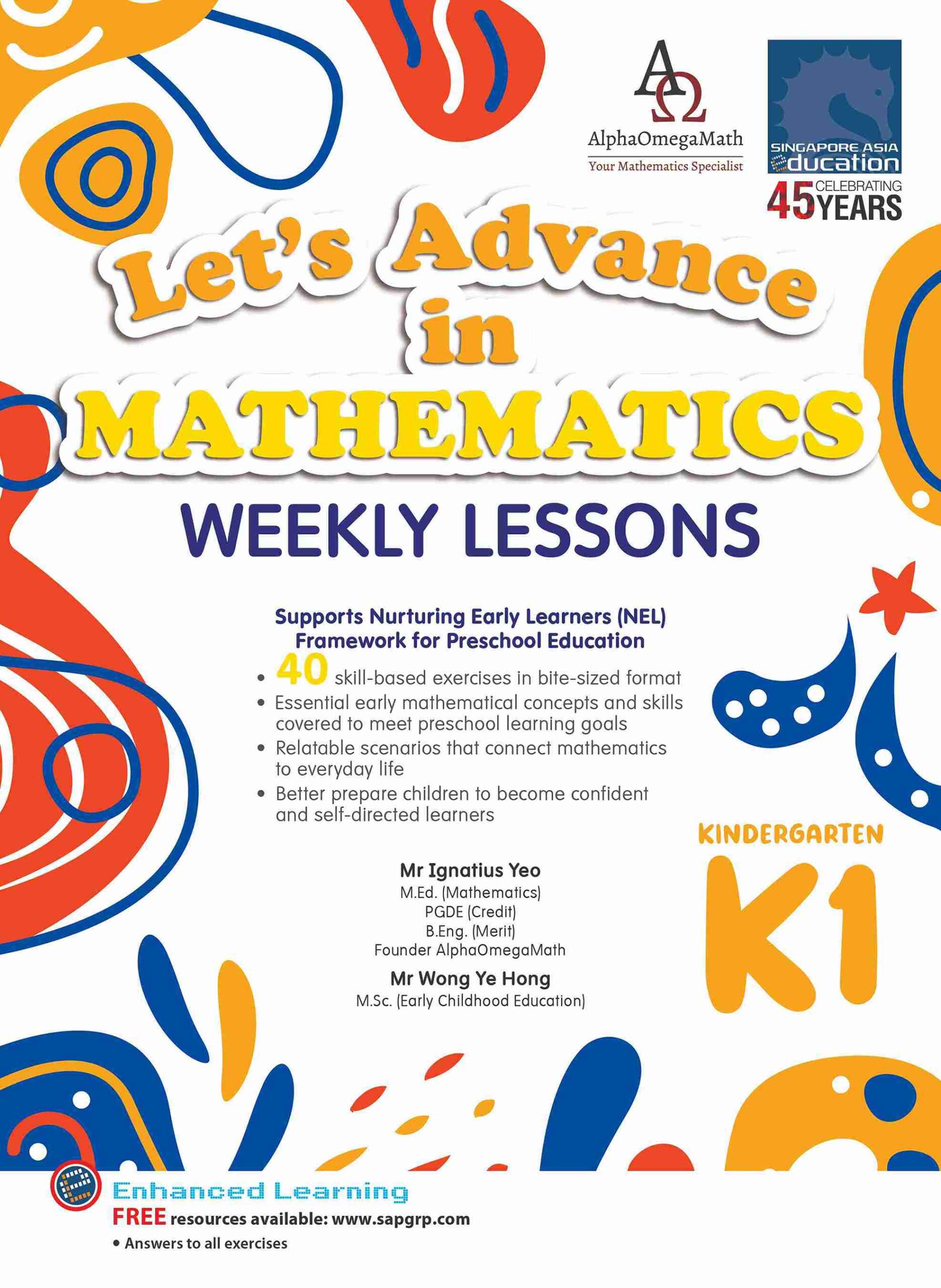 Let’s Advance in MATHEMATICS WEEKLY LESSONS Kindergarten 1