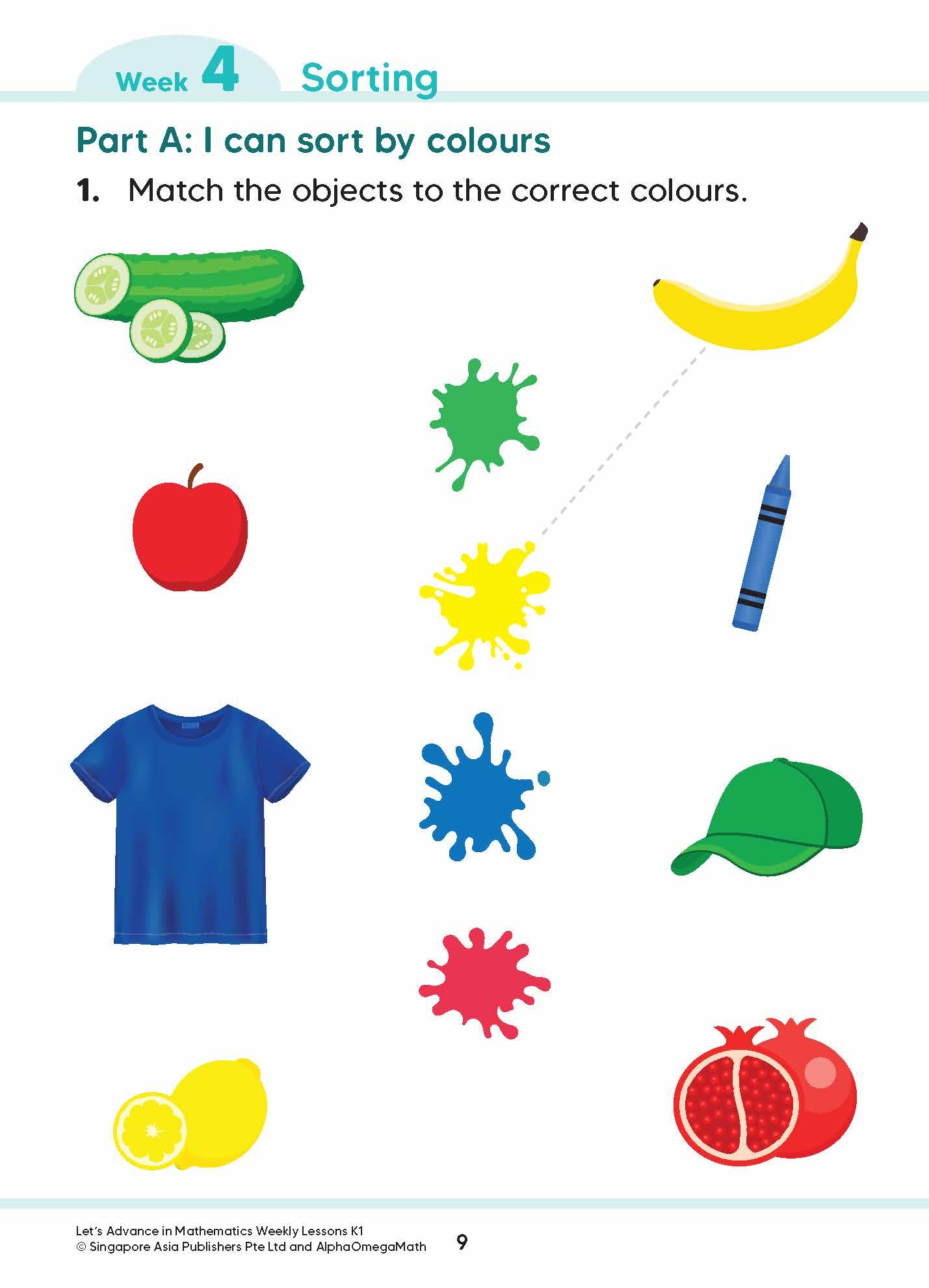 Let’s Advance in MATHEMATICS WEEKLY LESSONS Kindergarten 1