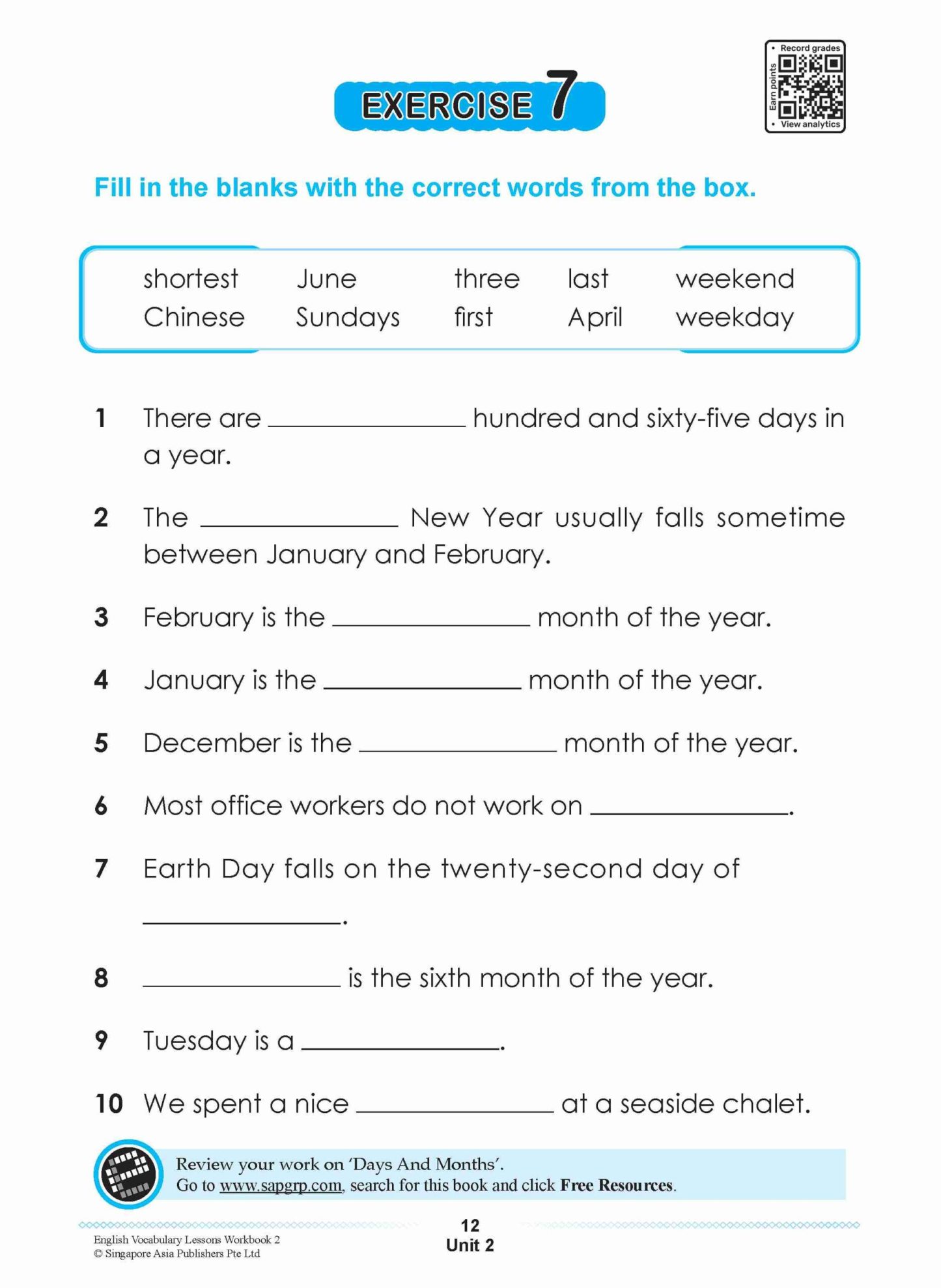 ENGLISH VOCABULARY LESSONS Workbook 2