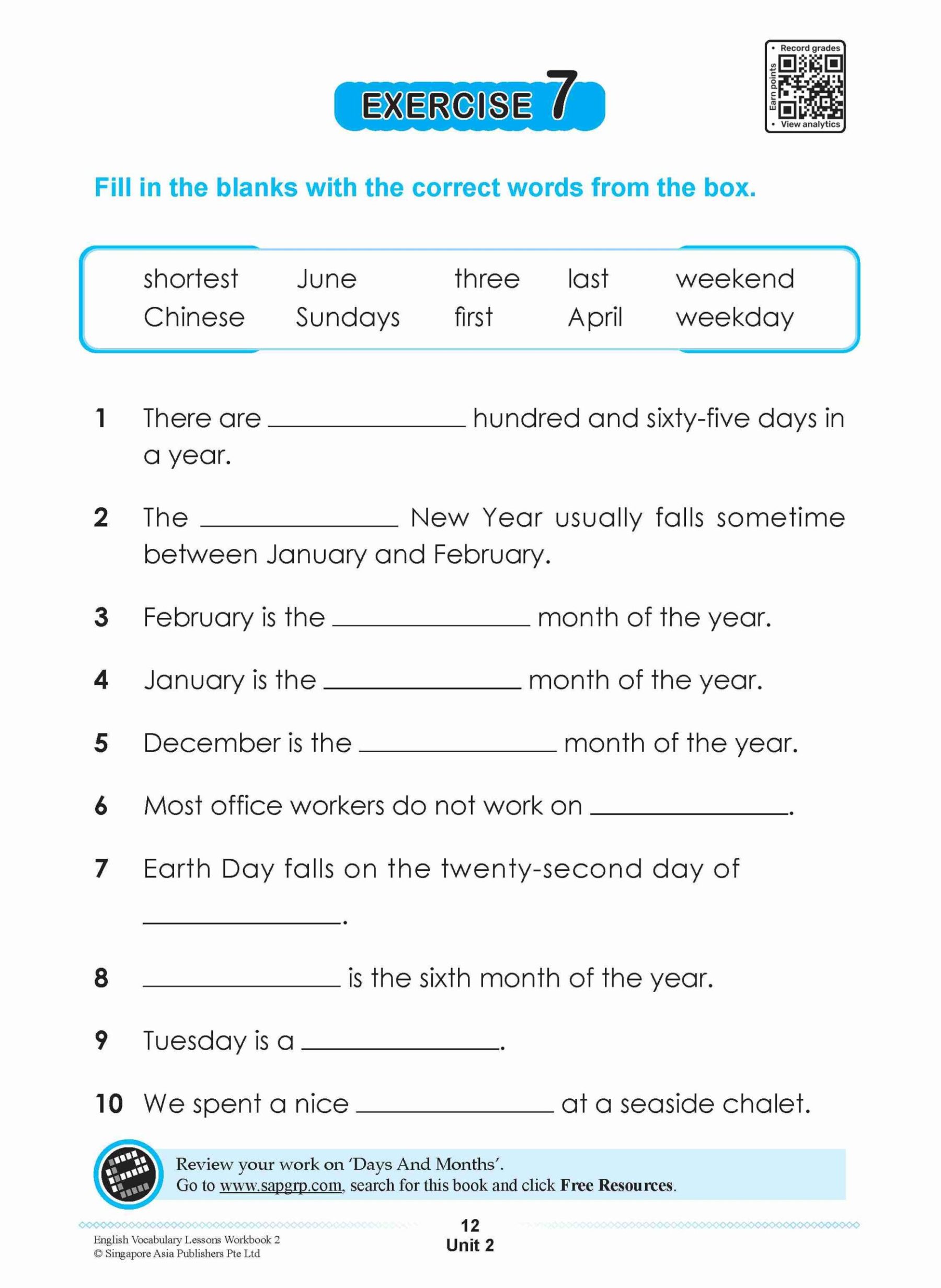 ENGLISH VOCABULARY LESSONS Workbook 2