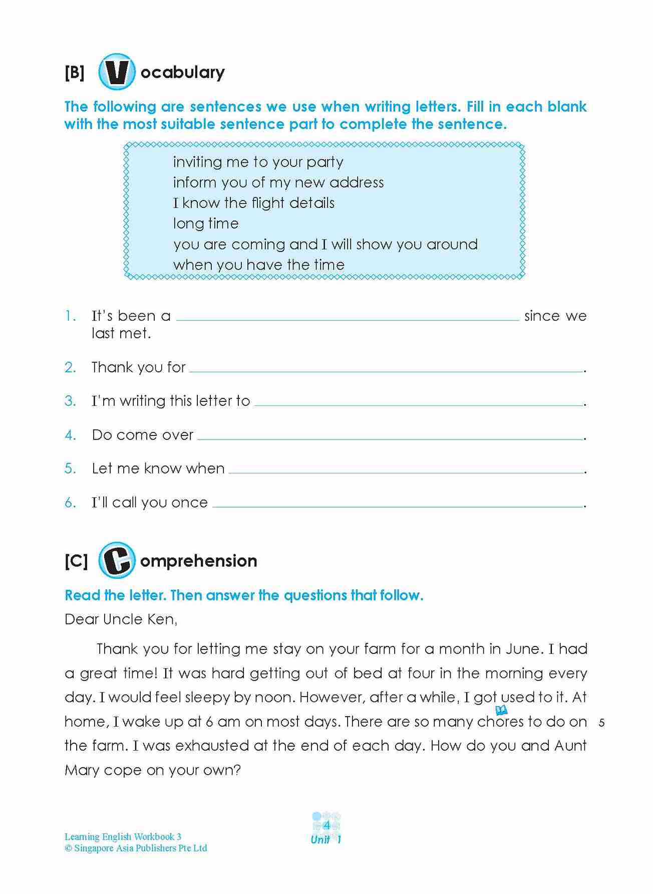 LEARNING ENGLISH Workbook 3