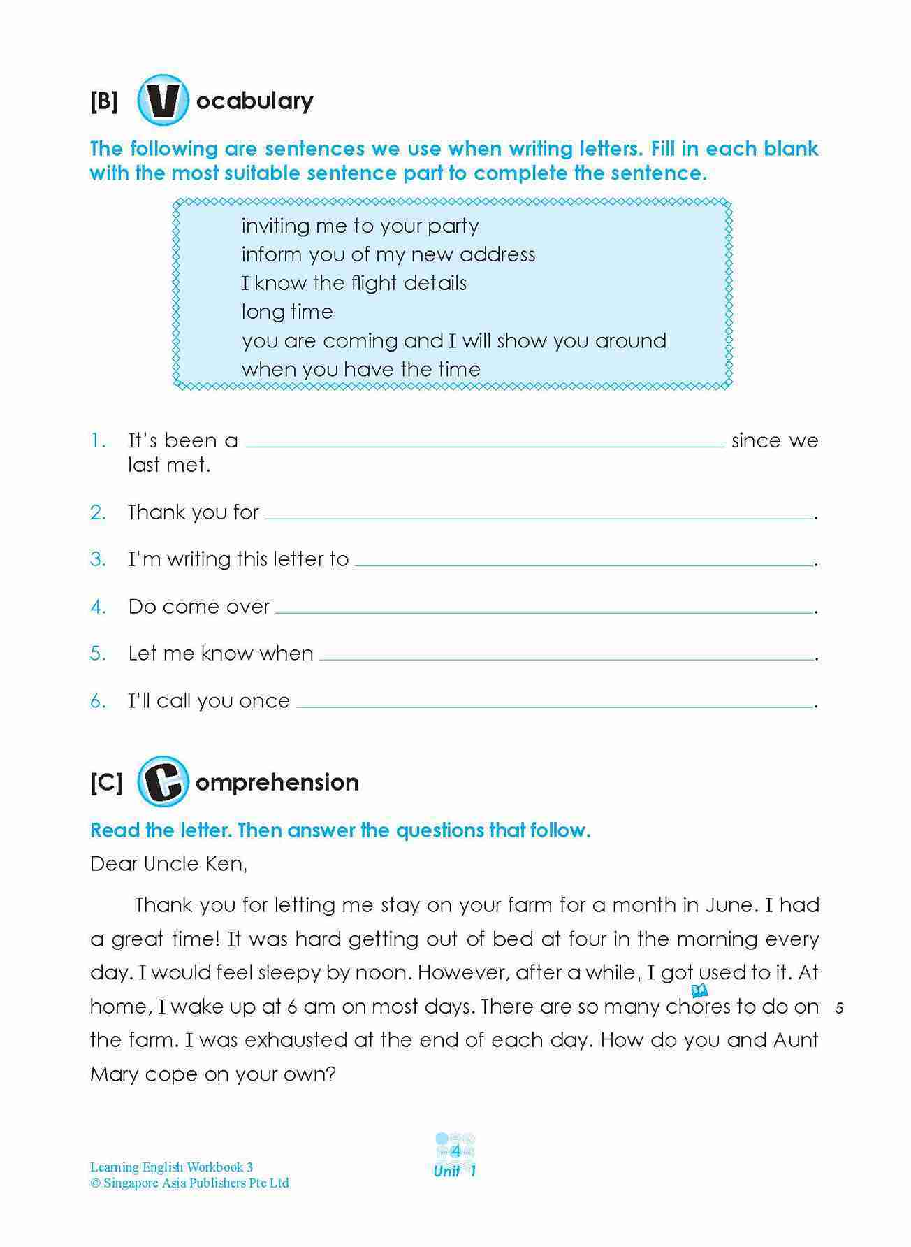 LEARNING ENGLISH Workbook 3