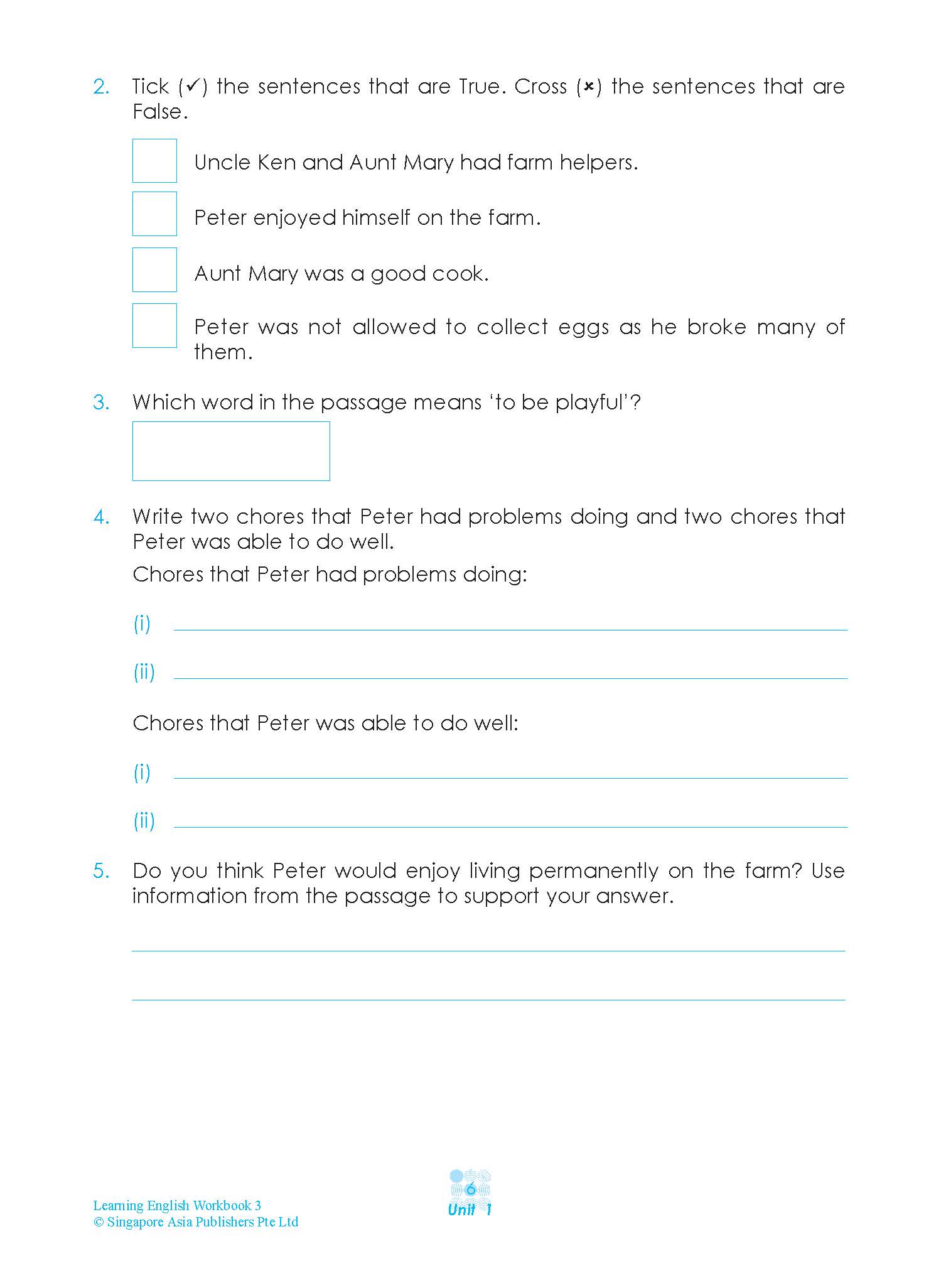 LEARNING ENGLISH Workbook 3