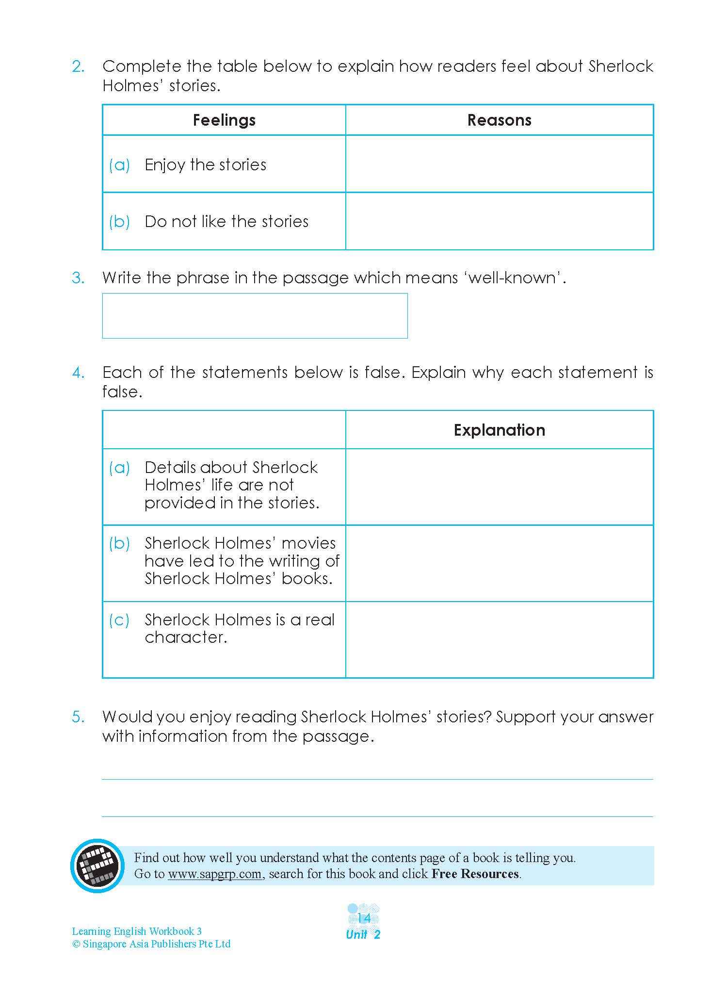 LEARNING ENGLISH Workbook 3