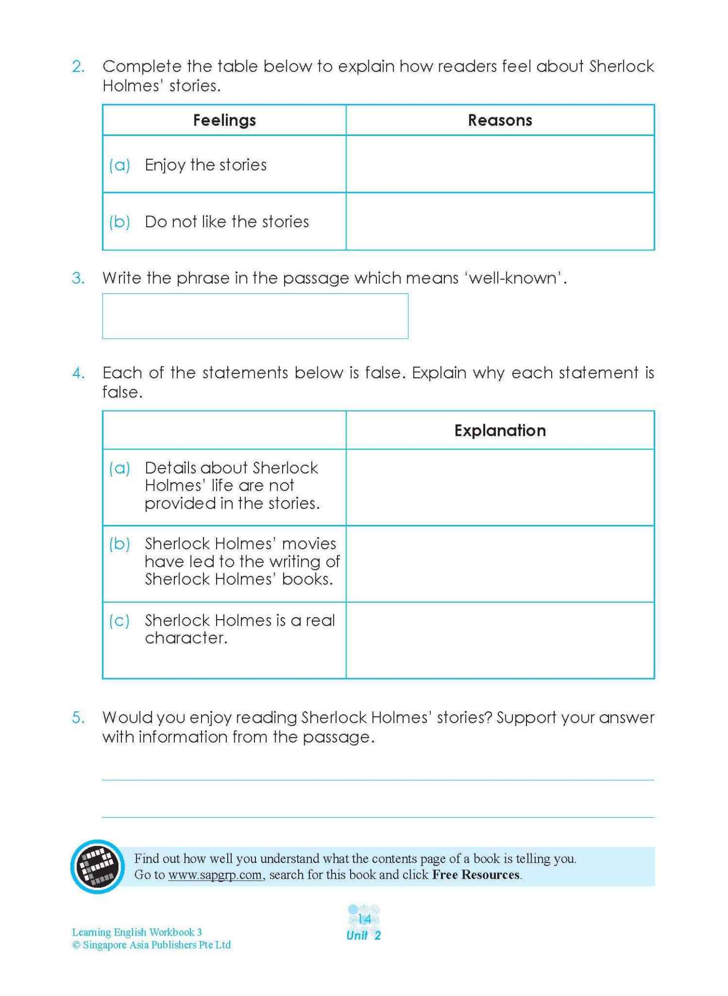 LEARNING ENGLISH Workbook 3