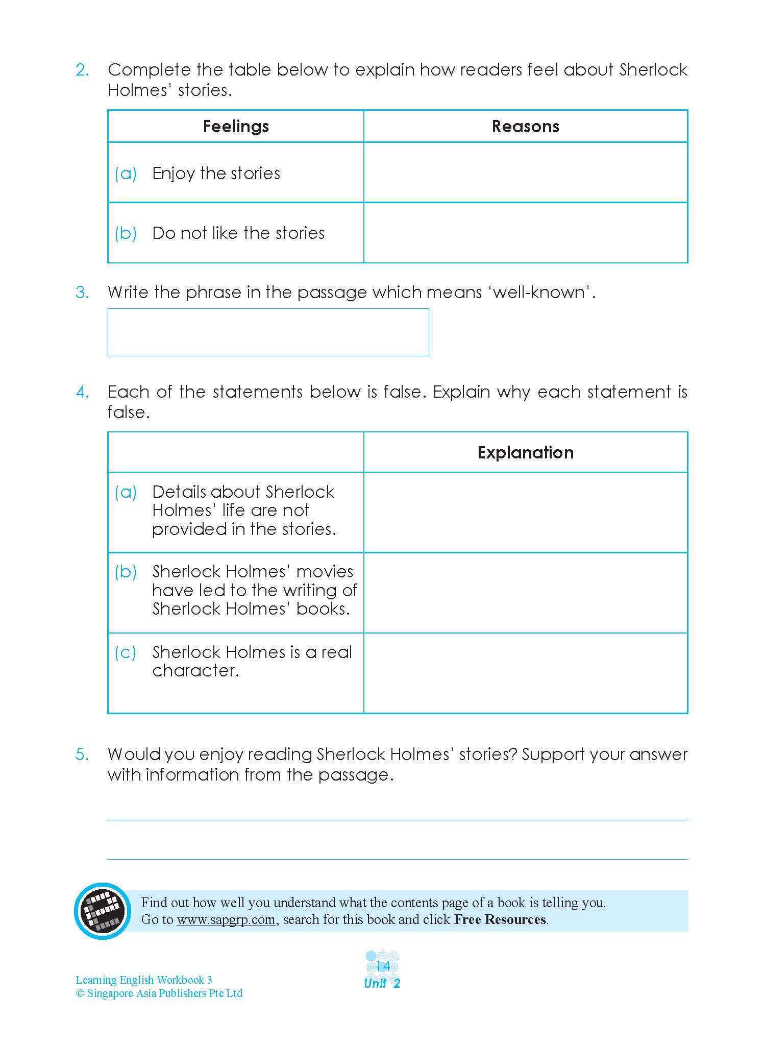 LEARNING ENGLISH Workbook 3