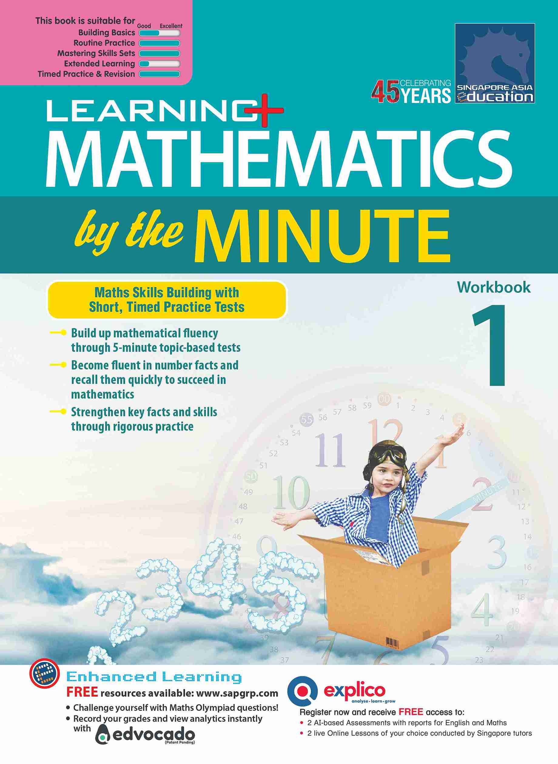 Learning+ Mathematics by the Minute Workbook 1