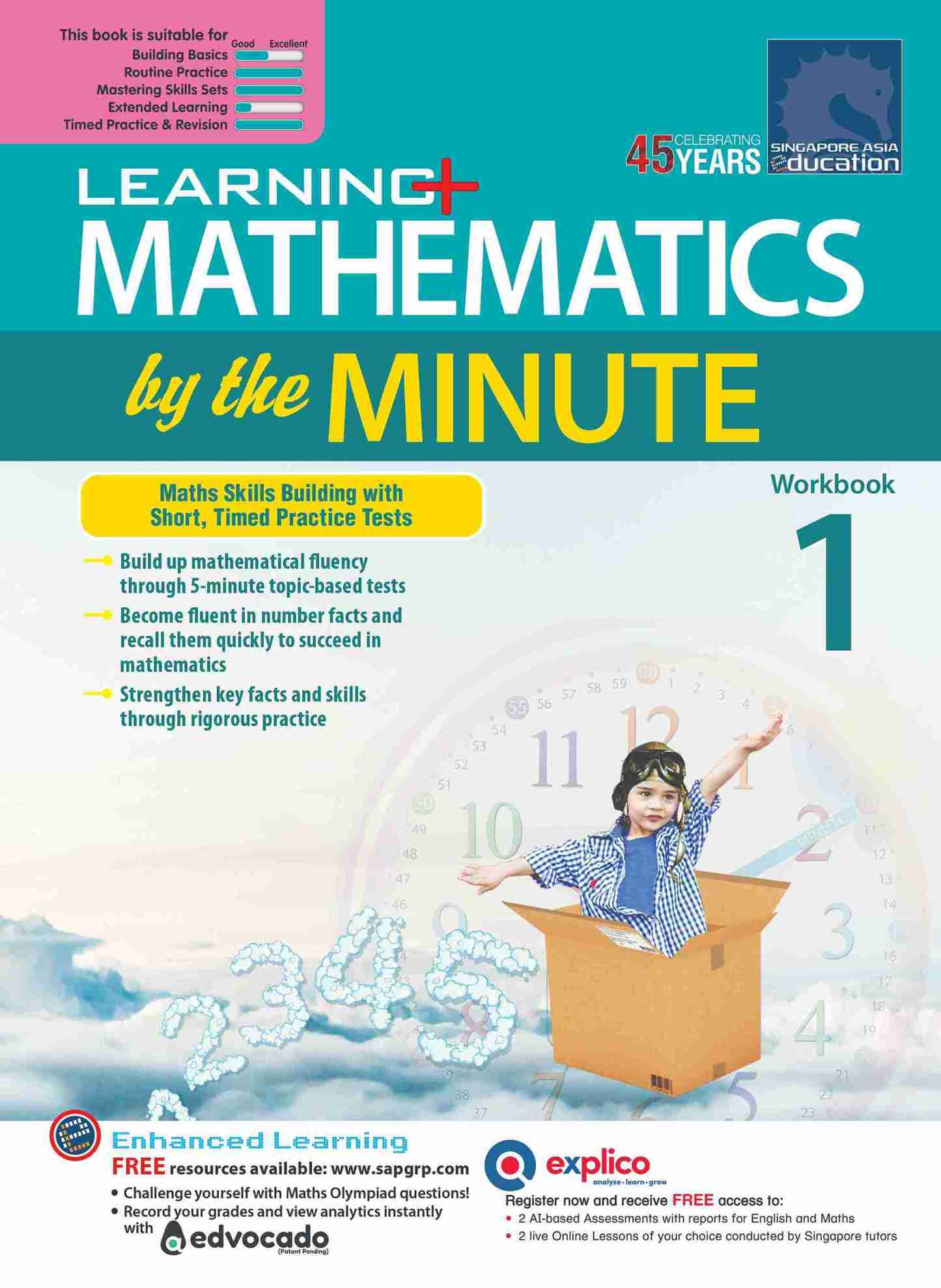 Learning+ Mathematics by the Minute Workbook 1