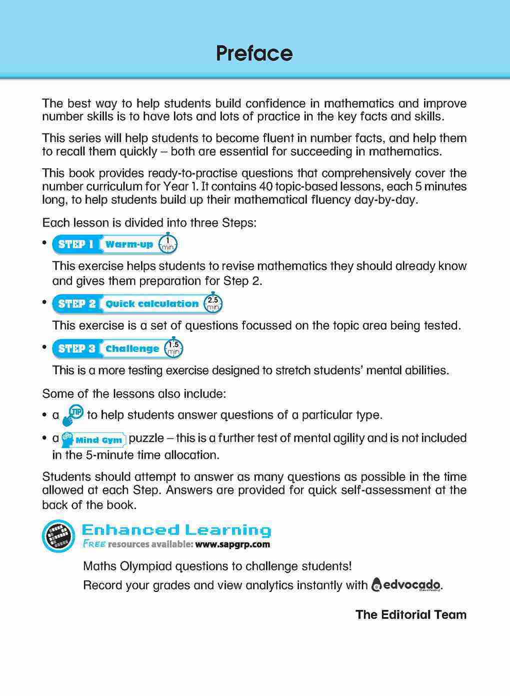 Learning+ Mathematics by the Minute Workbook 1