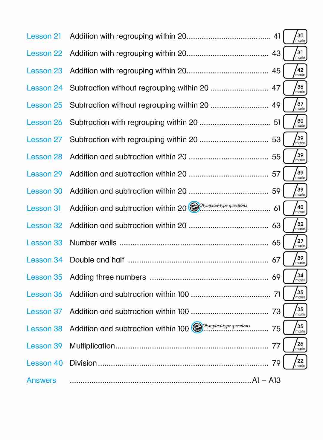Learning+ Mathematics by the Minute Workbook 1
