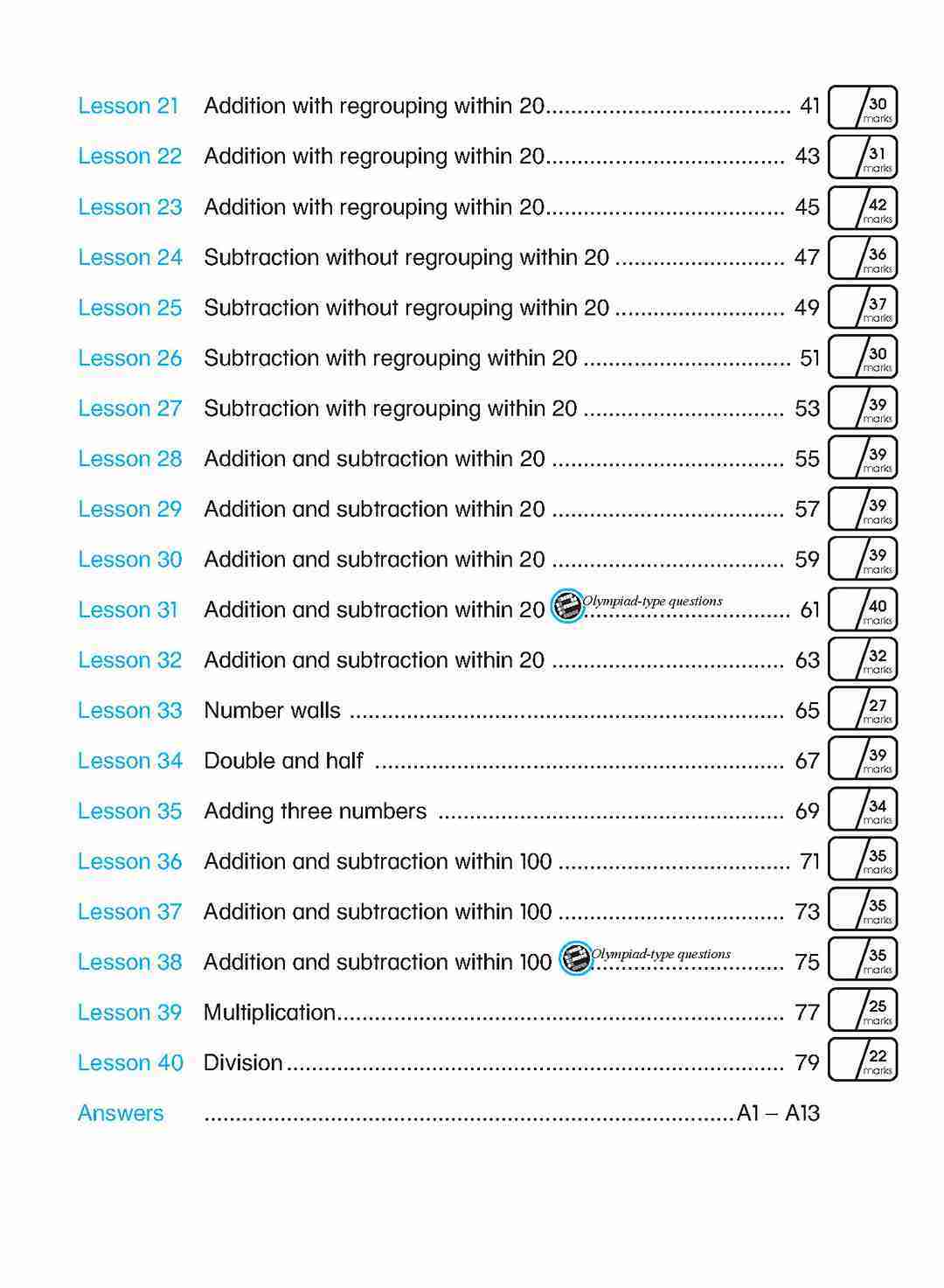 Learning+ Mathematics by the Minute Workbook 1