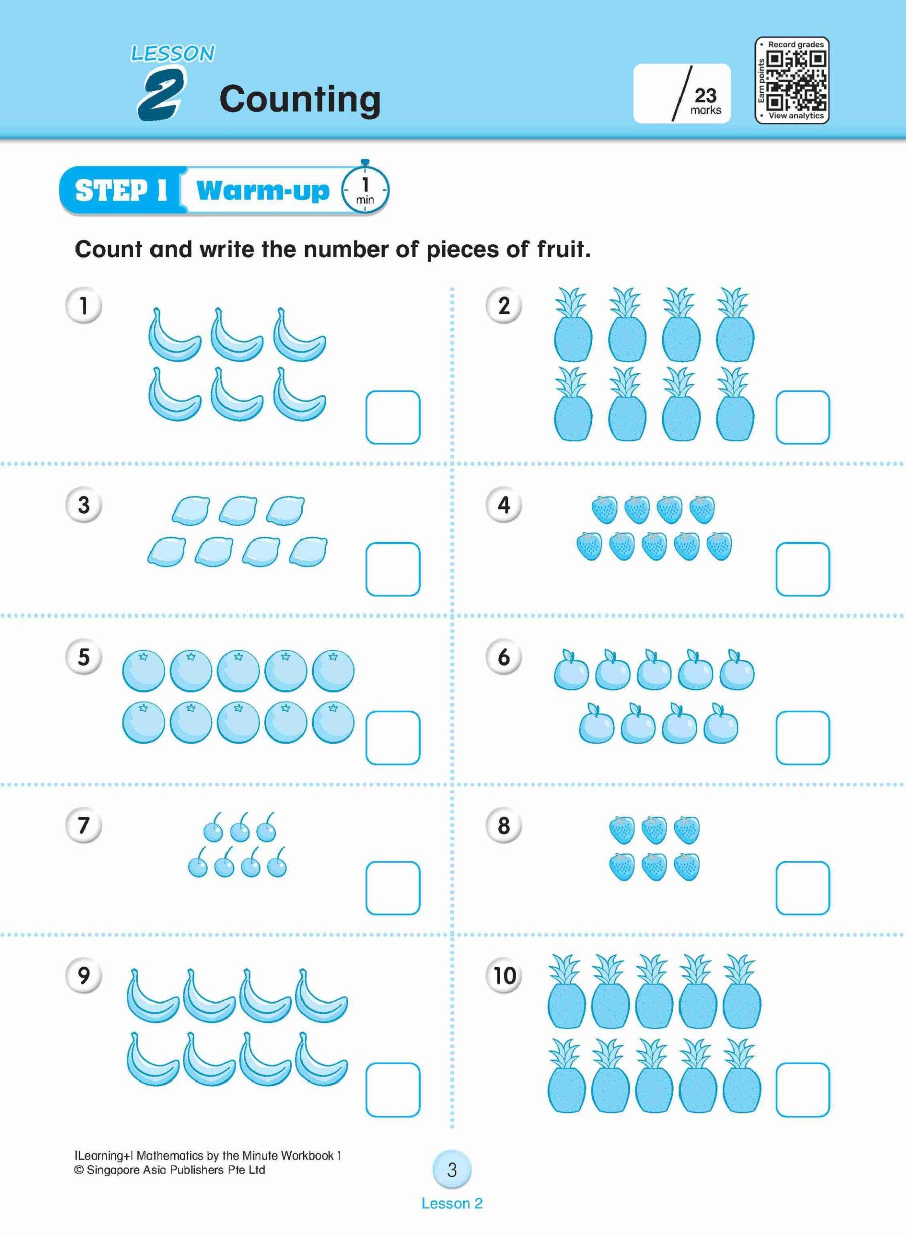 Learning+ Mathematics by the Minute Workbook 1
