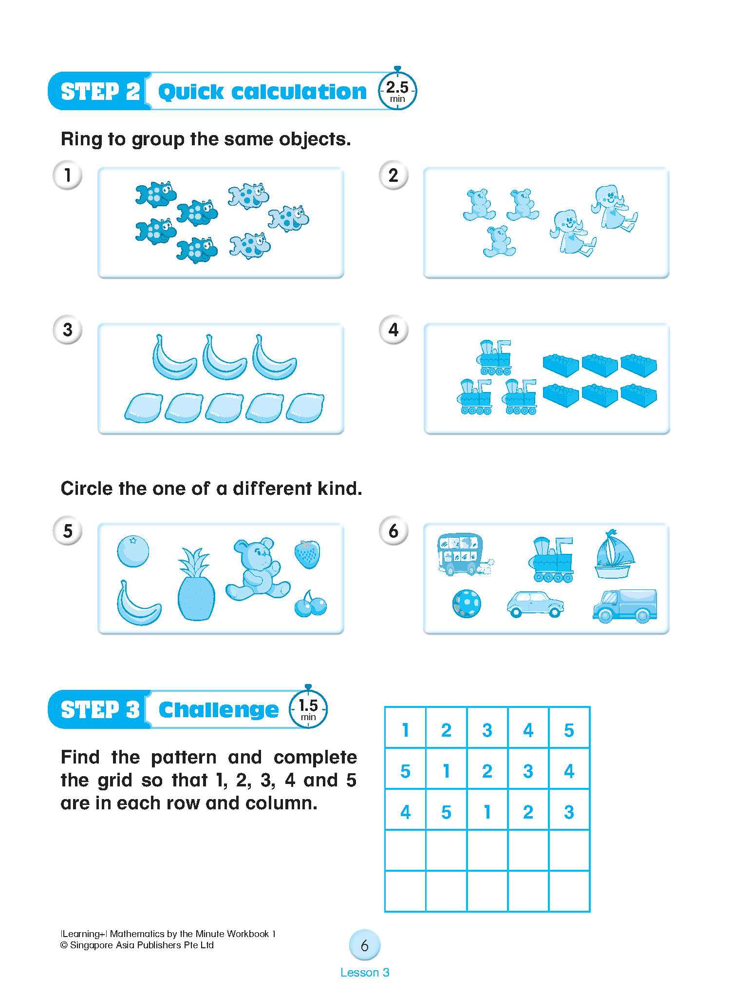 Learning+ Mathematics by the Minute Workbook 1