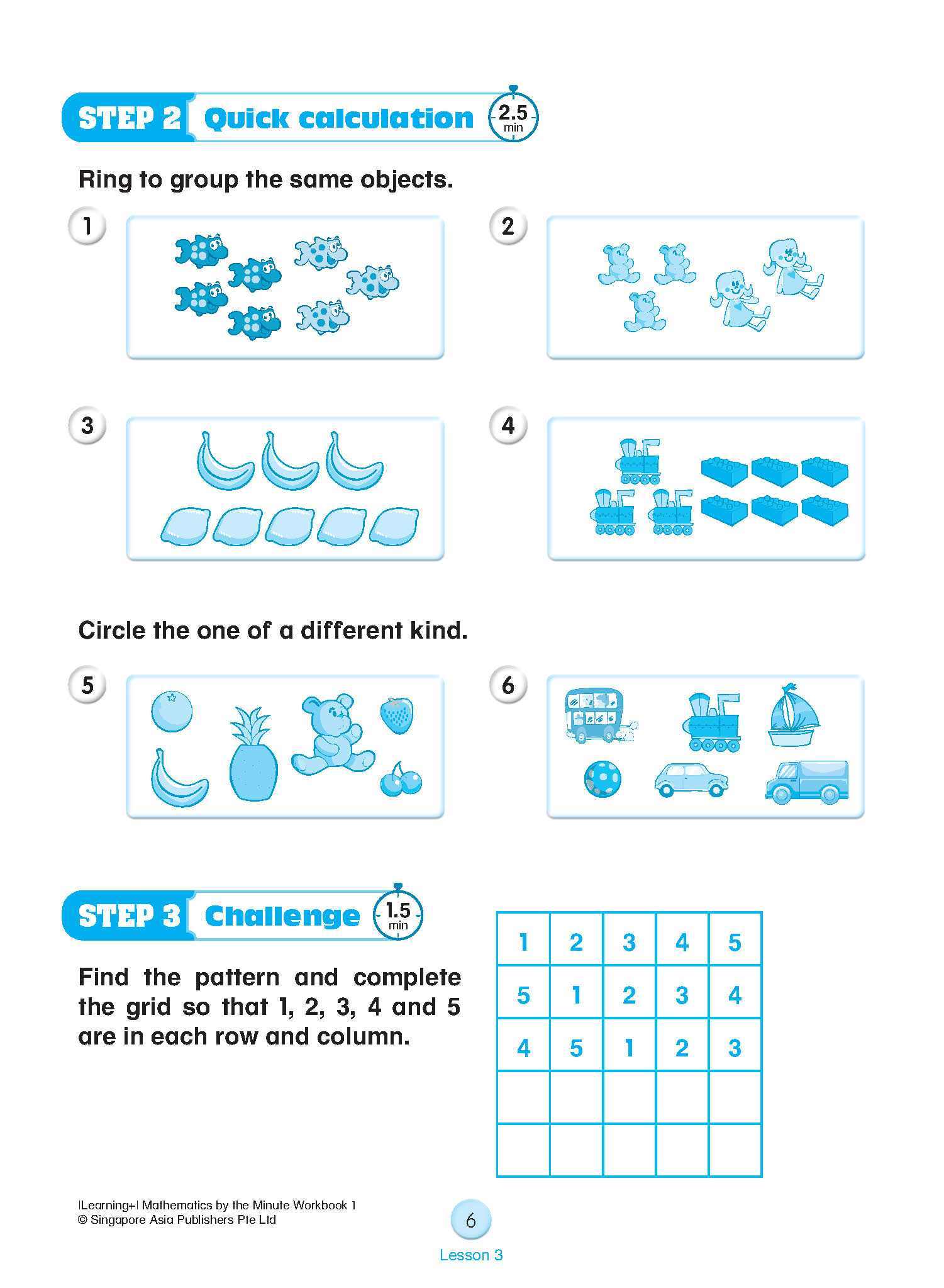 Learning+ Mathematics by the Minute Workbook 1
