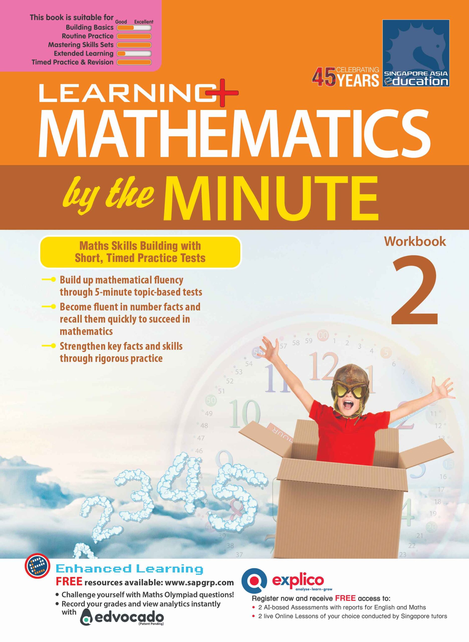 Learning+ Mathematics by the Minute Workbook 2