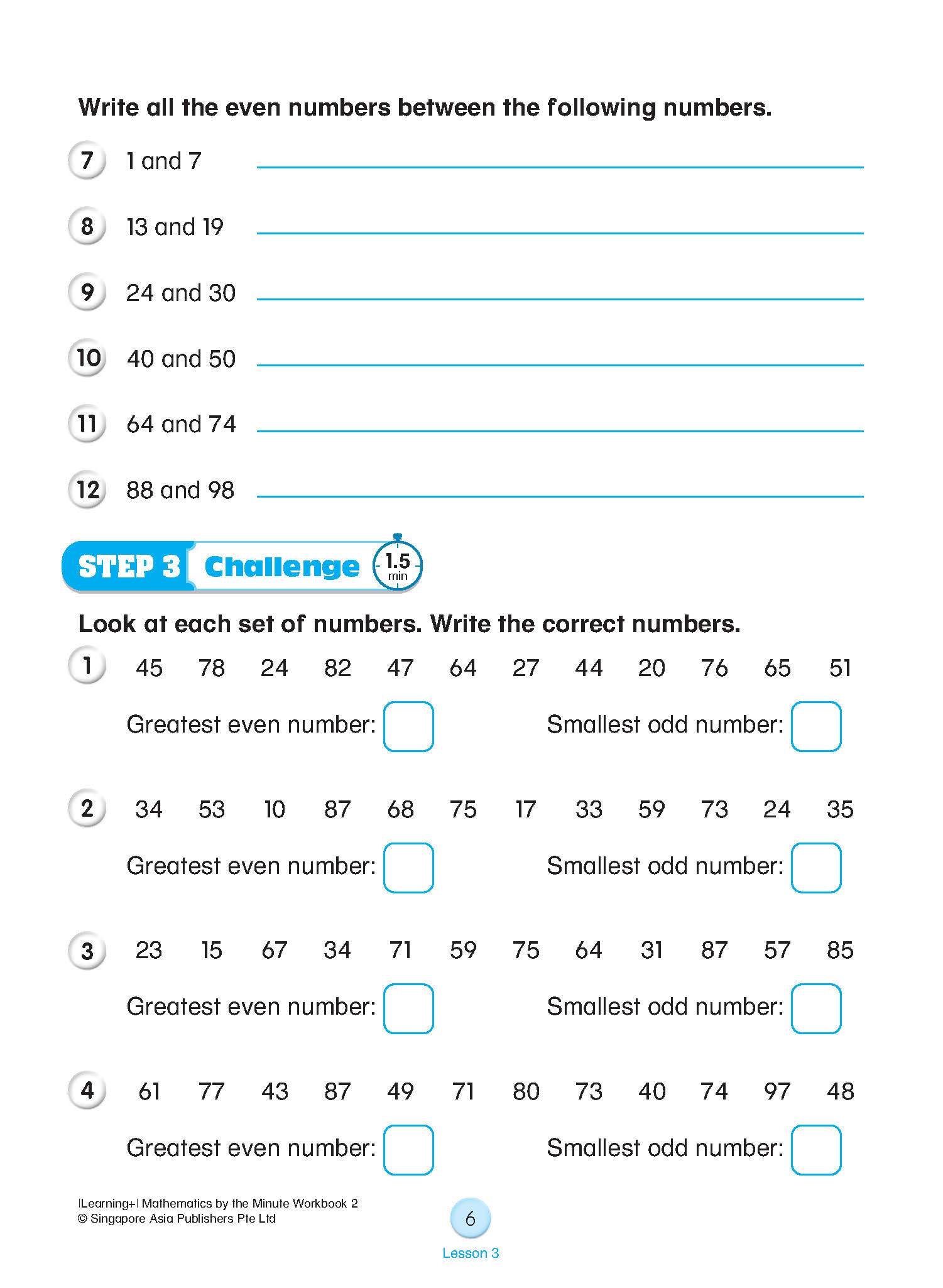 Learning+ Mathematics by the Minute Workbook 2
