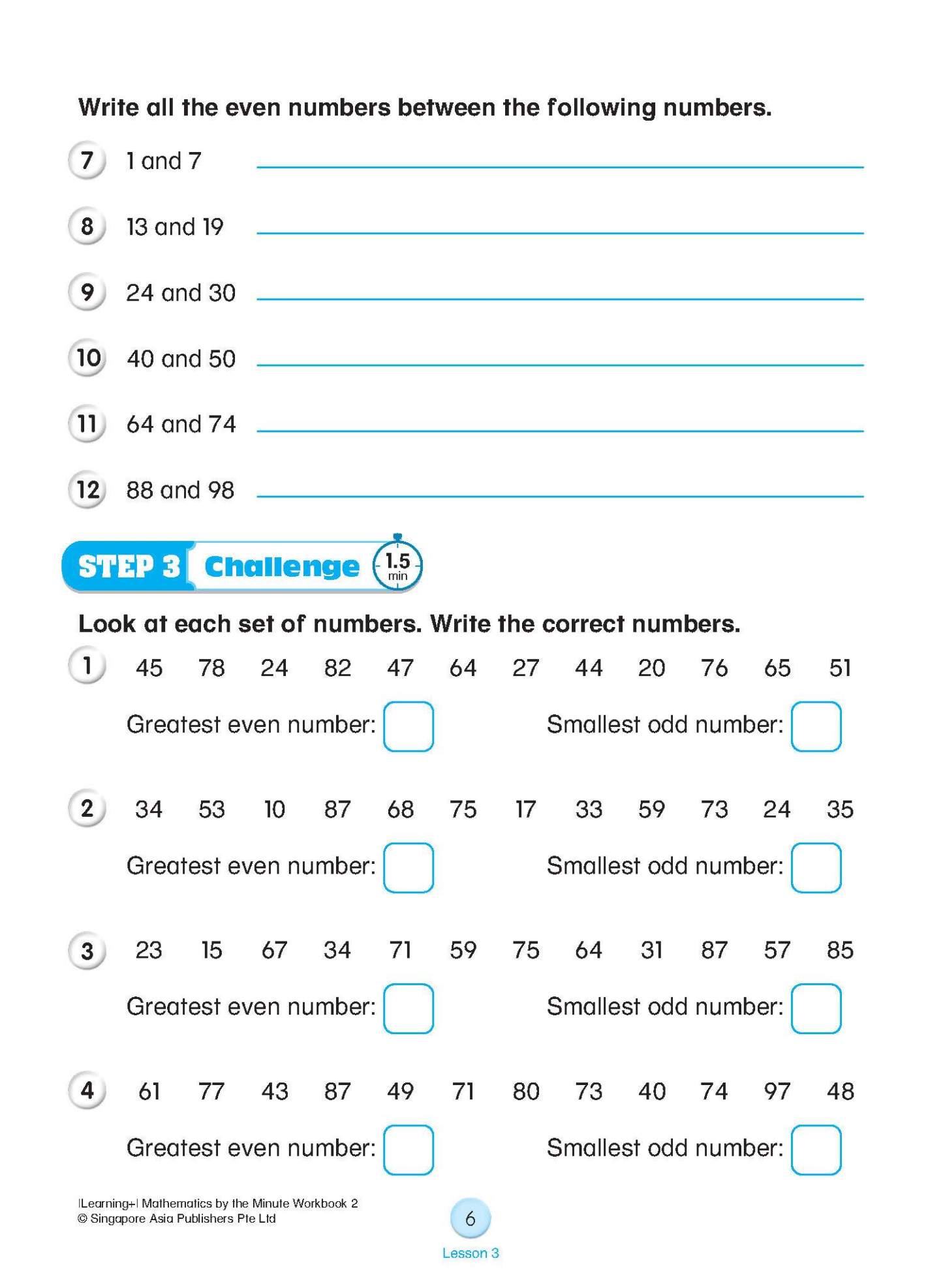 Learning+ Mathematics by the Minute Workbook 2
