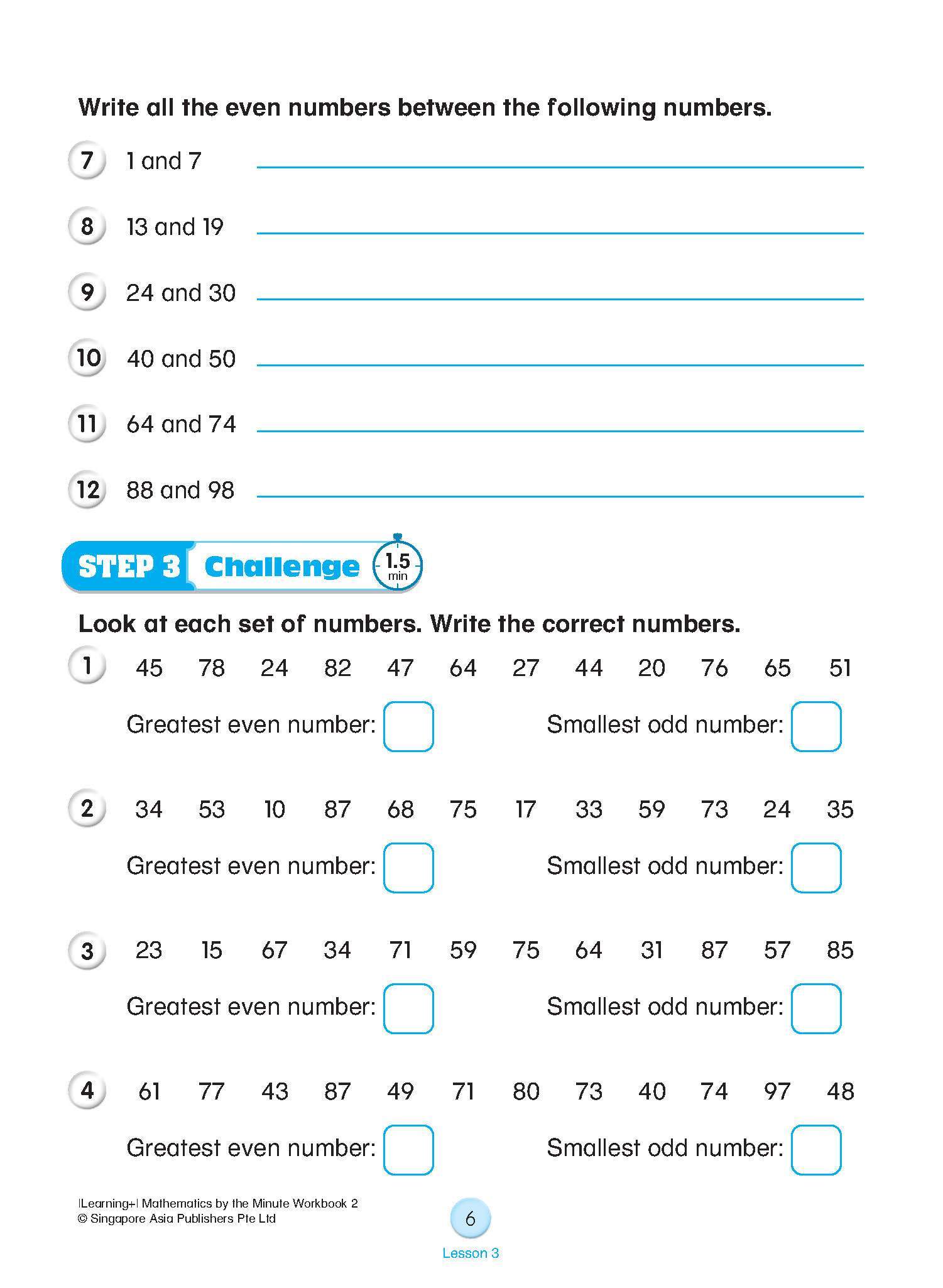 Learning+ Mathematics by the Minute Workbook 2