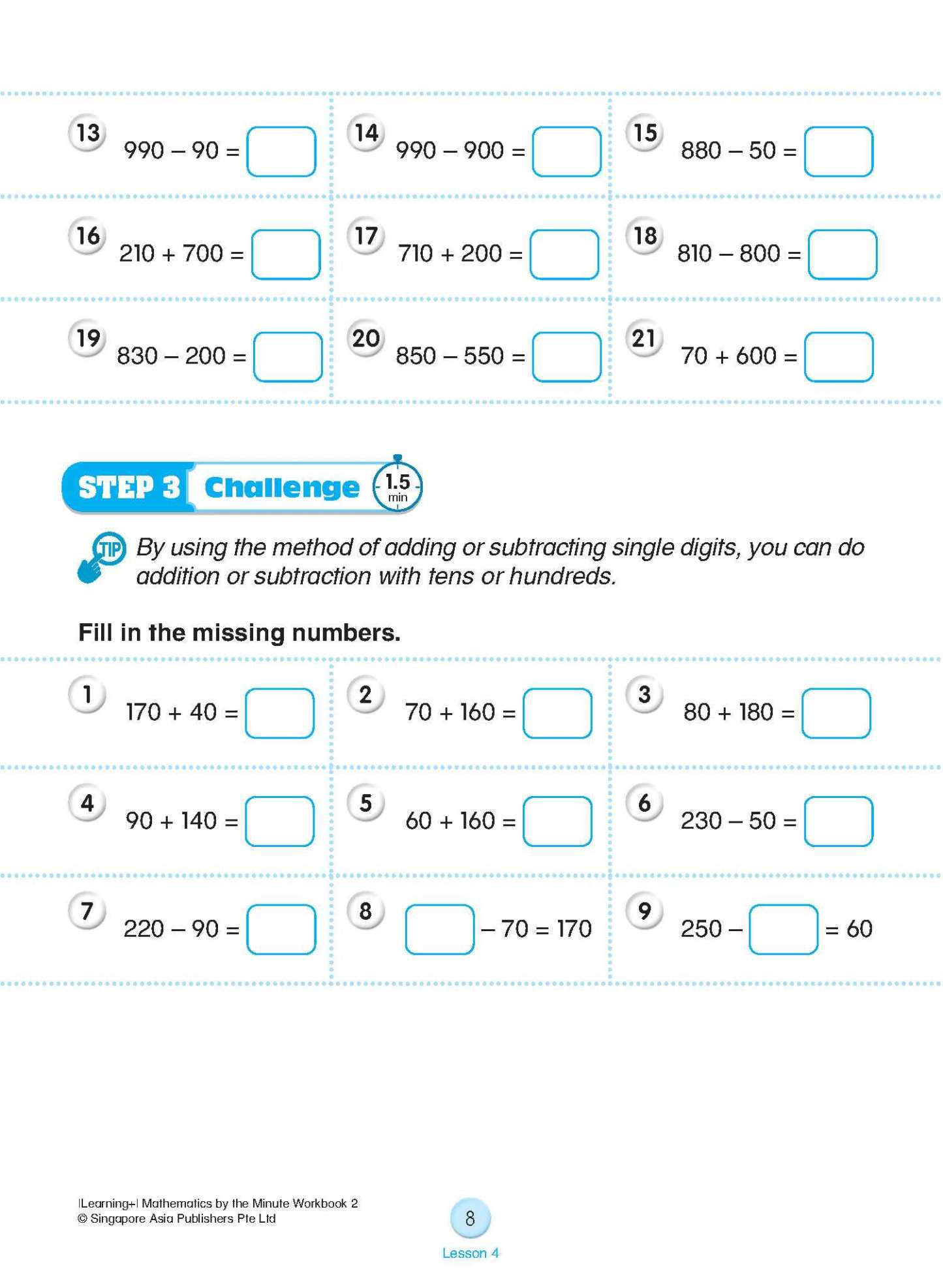 Learning+ Mathematics by the Minute Workbook 2