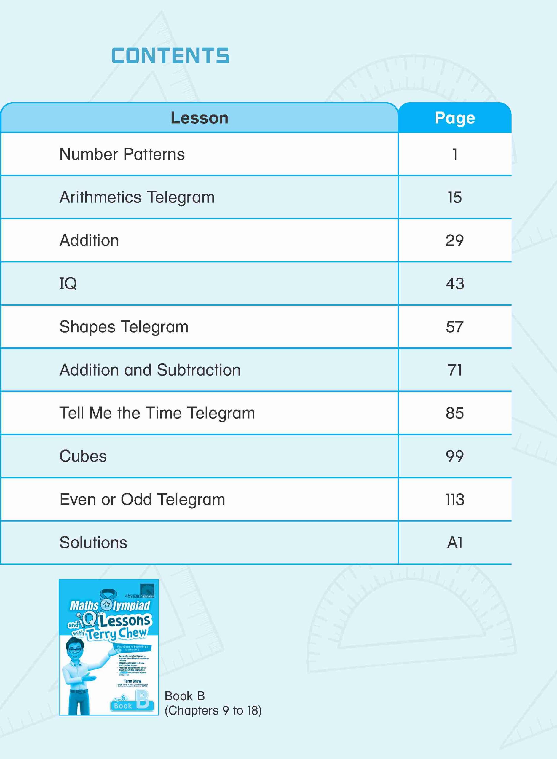 Maths Olympiad and IQ Lessons with Terry Chew Age 6+ Book A
