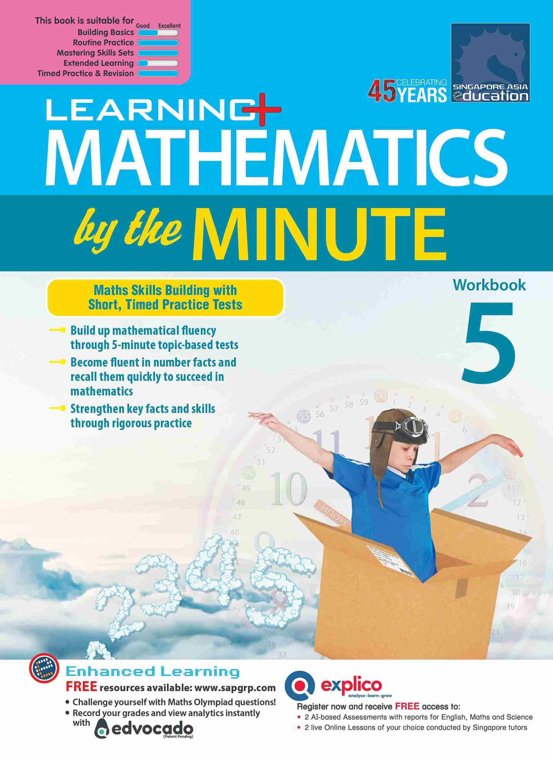 Learning+ Mathematics by the Minute Workbook 5