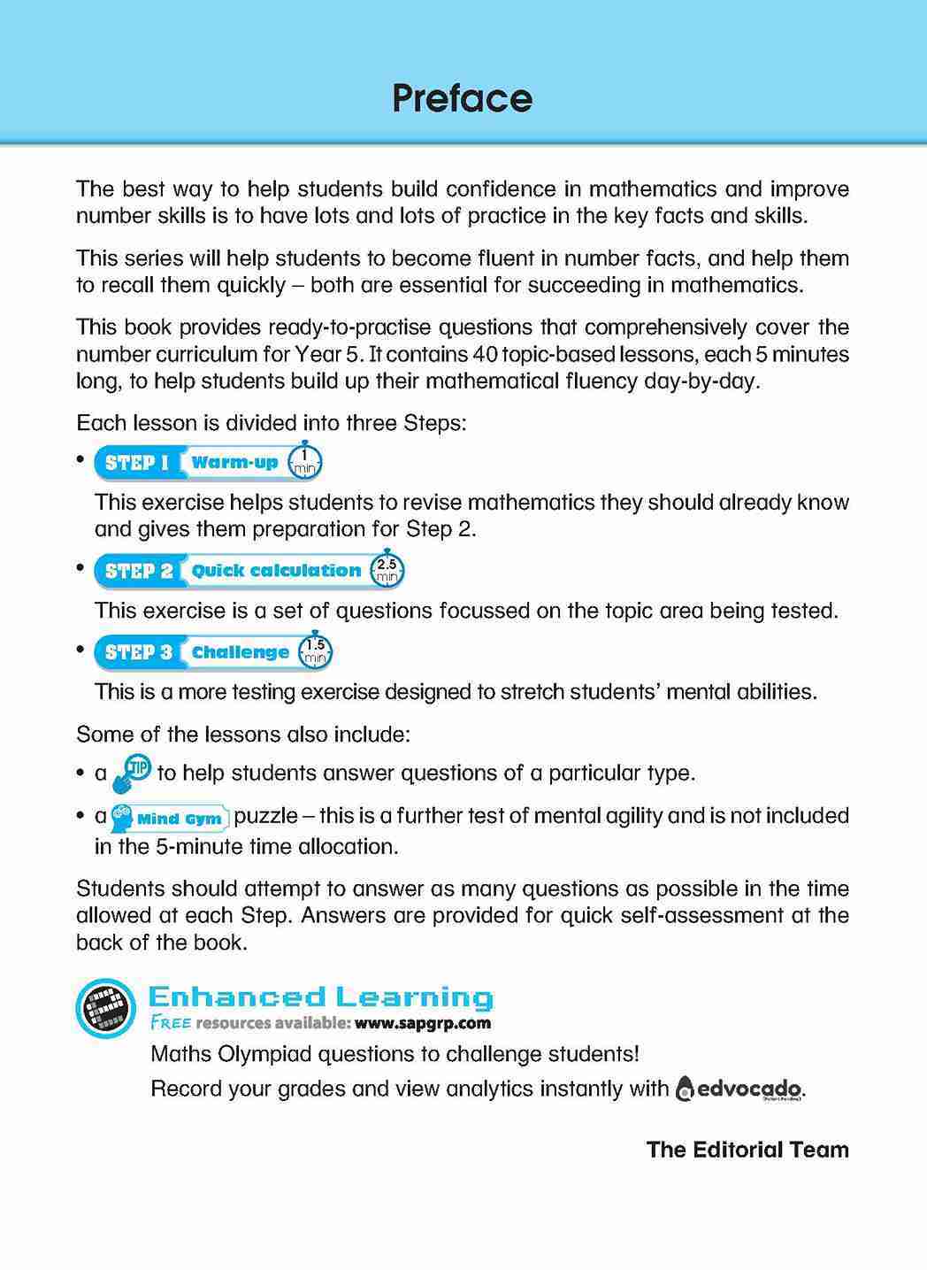 Learning+ Mathematics by the Minute Workbook 5