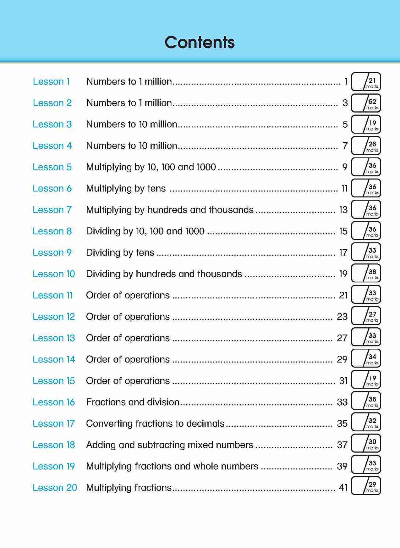 Learning+ Mathematics by the Minute Workbook 5