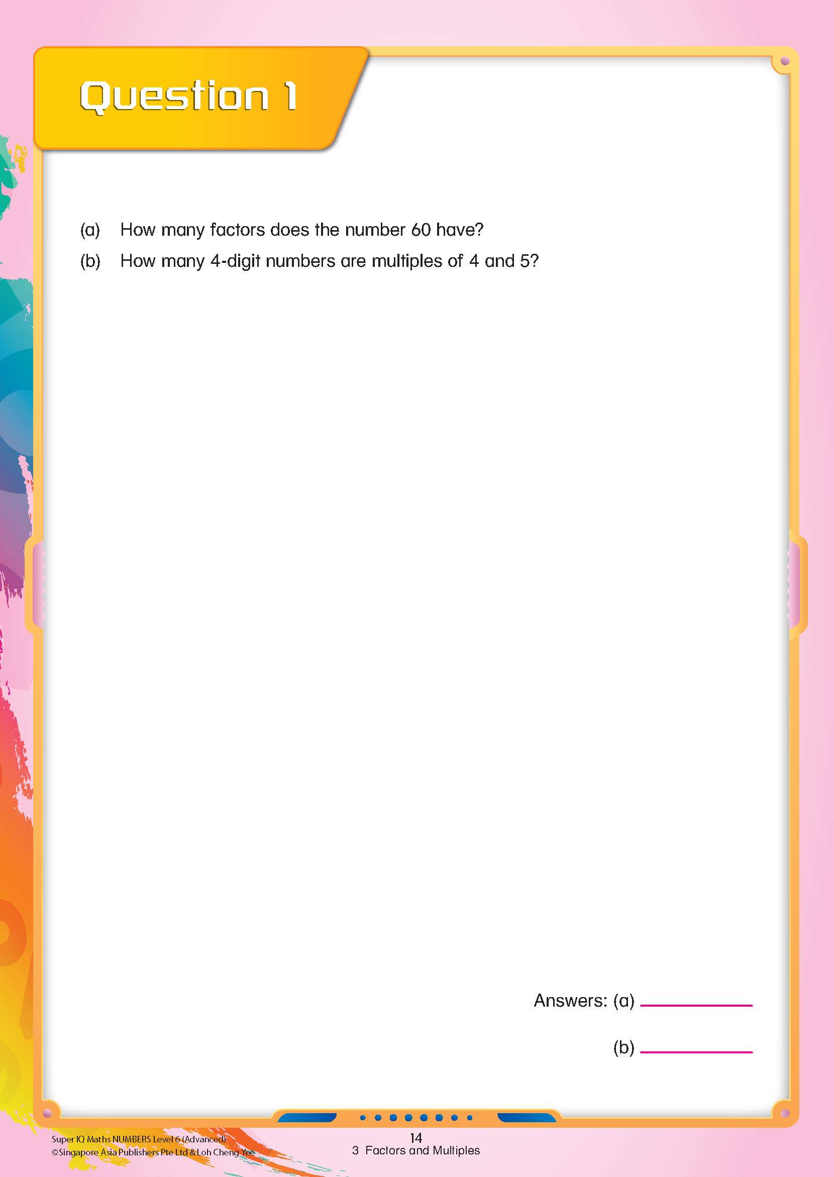 Super IQ Maths NUMBERS Level 6 Advanced (11-12 years)