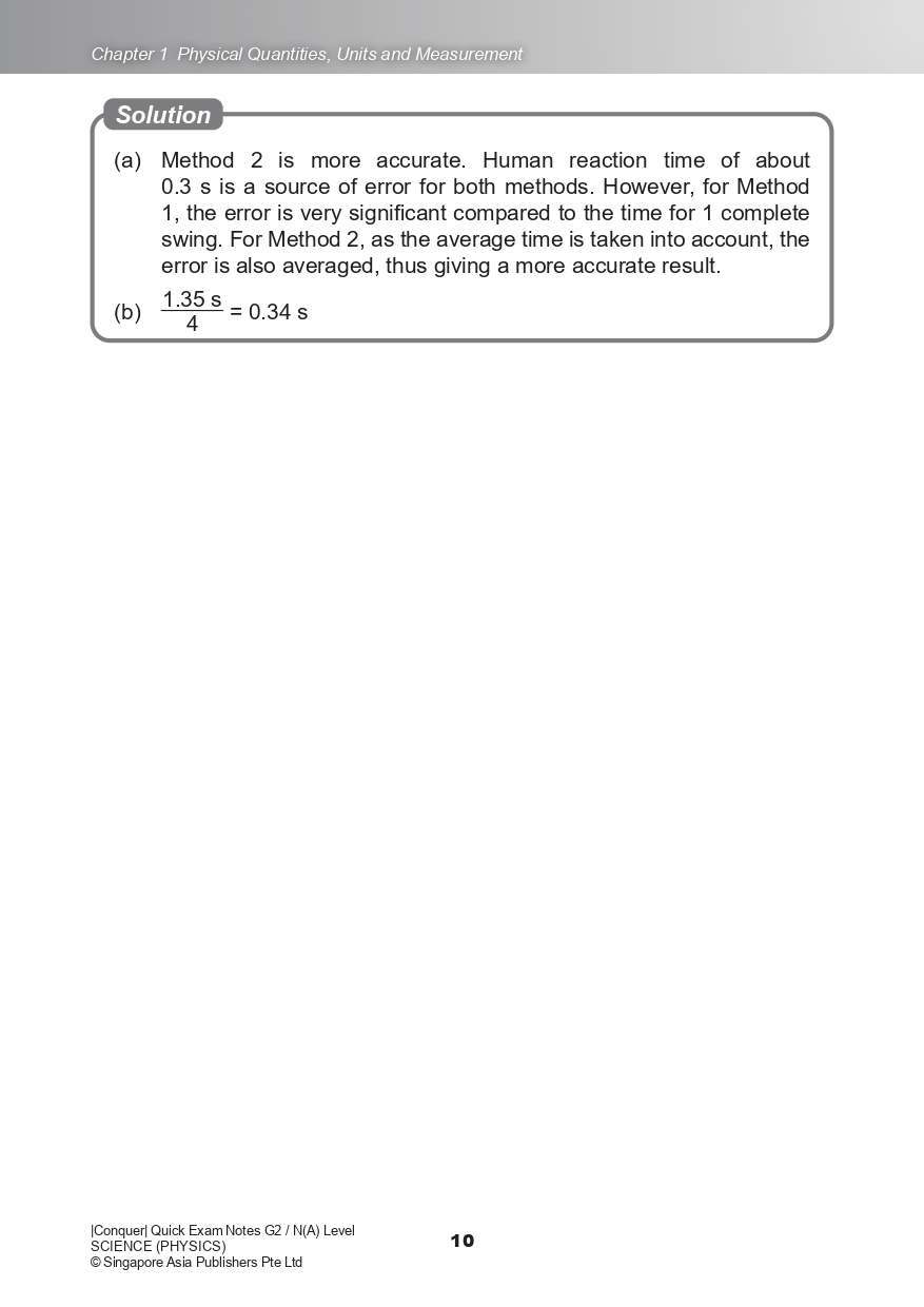 Conquer QUICK EXAM NOTES G2 / N(A) LEVEL SCIENCE (PHYSICS)