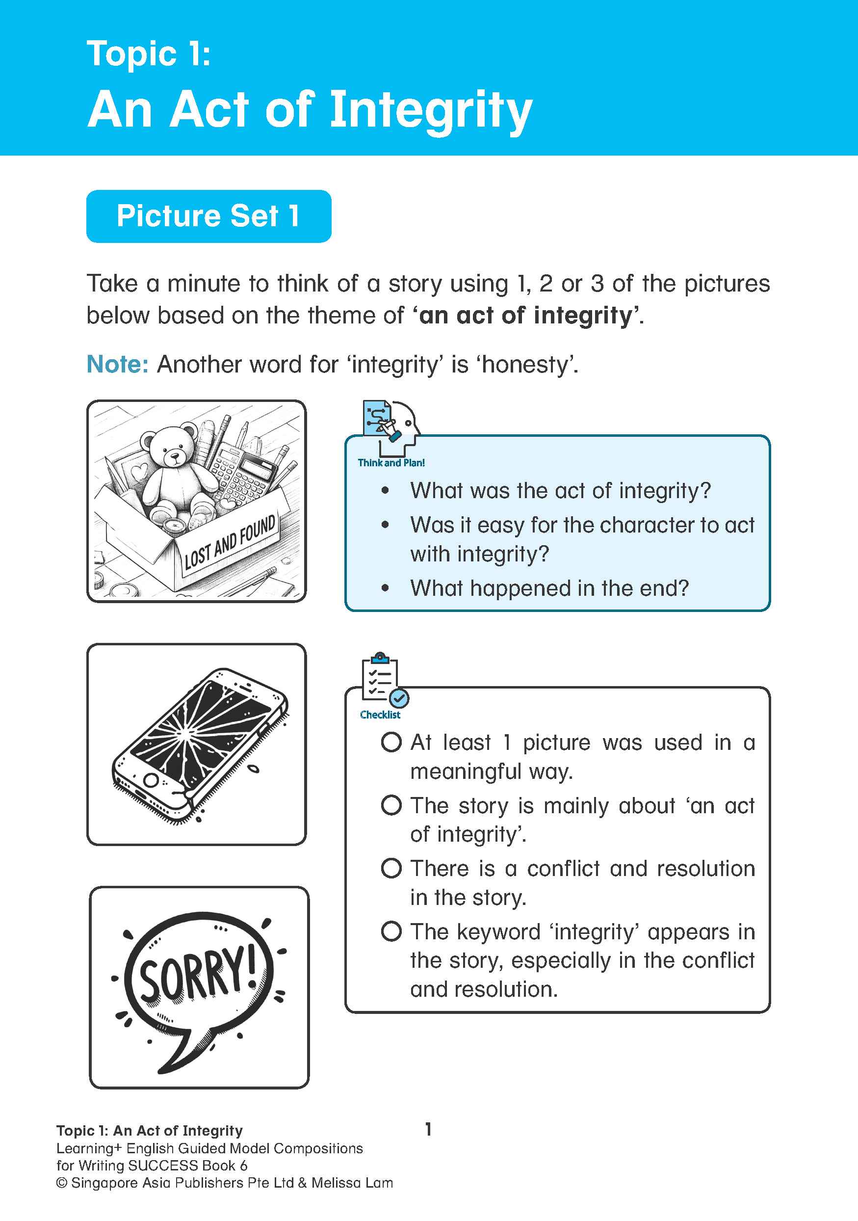 LEARNING+ ENGLISH GUIDED MODEL COMPOSITIONS FOR WRITING SUCCESS Book 6