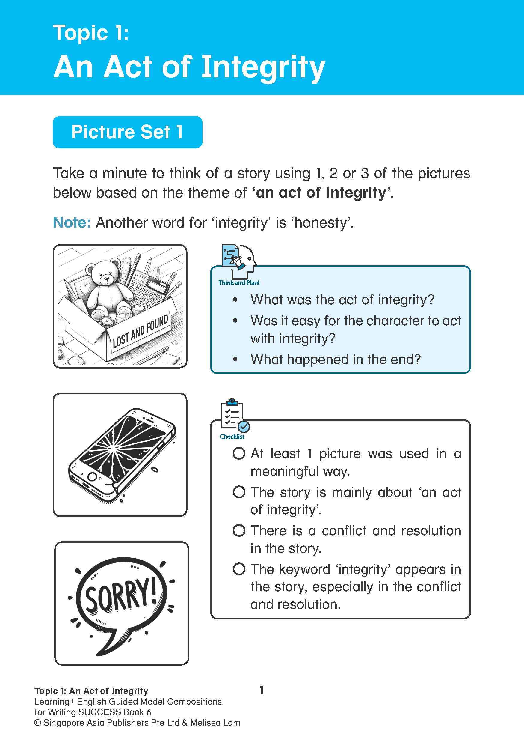 LEARNING+ ENGLISH GUIDED MODEL COMPOSITIONS FOR WRITING SUCCESS Book 6