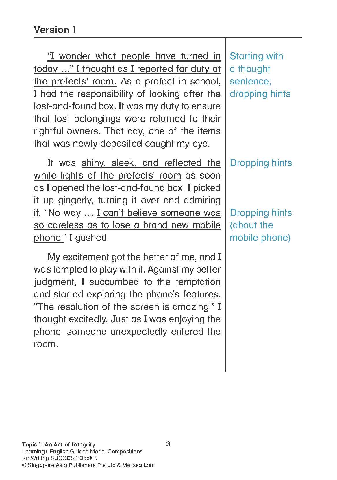 LEARNING+ ENGLISH GUIDED MODEL COMPOSITIONS FOR WRITING SUCCESS Book 6