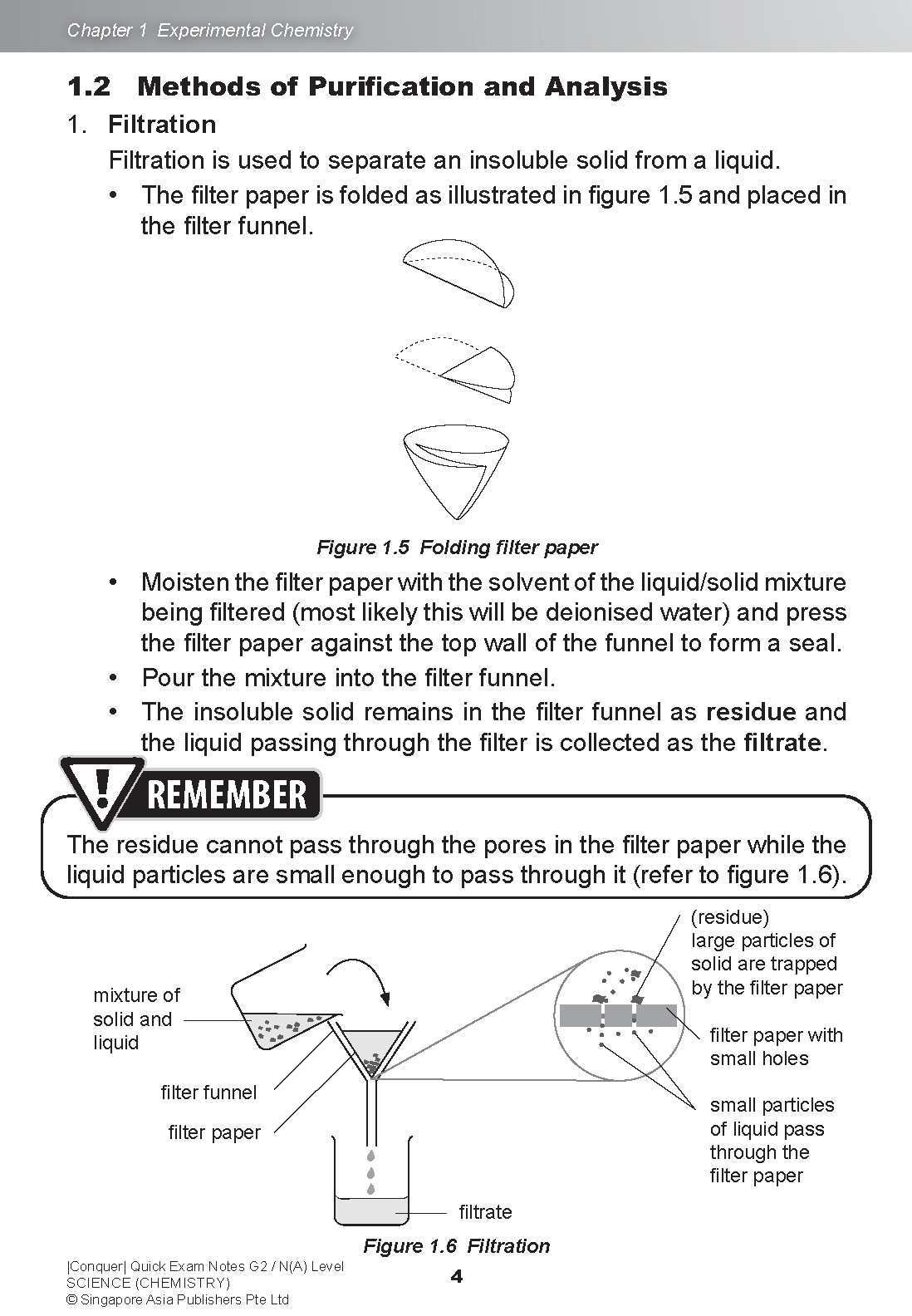 Conquer QUICK EXAM NOTES G2 / N(A) LEVEL SCIENCE (CHEMISTRY)