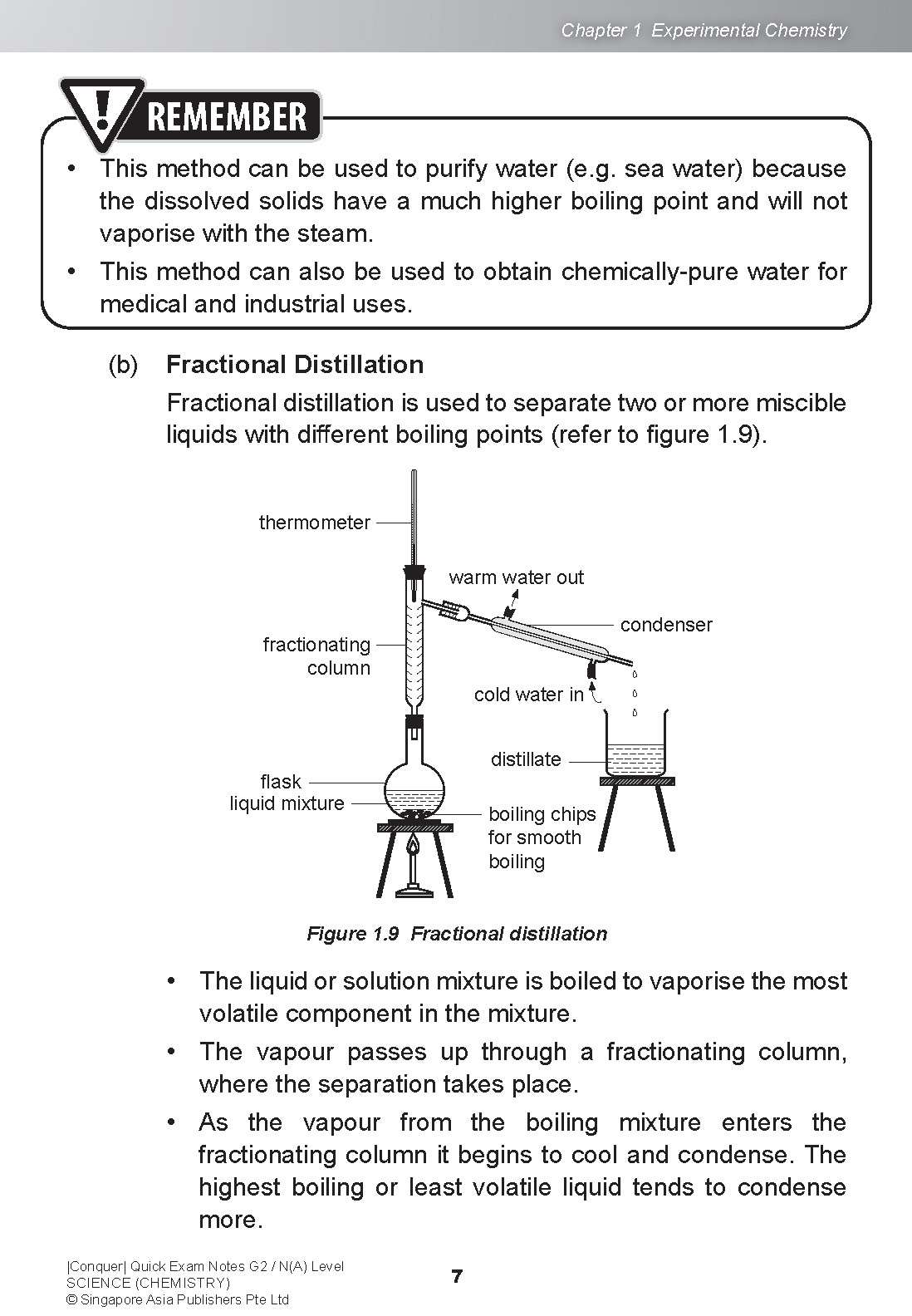 Conquer QUICK EXAM NOTES G2 / N(A) LEVEL SCIENCE (CHEMISTRY)
