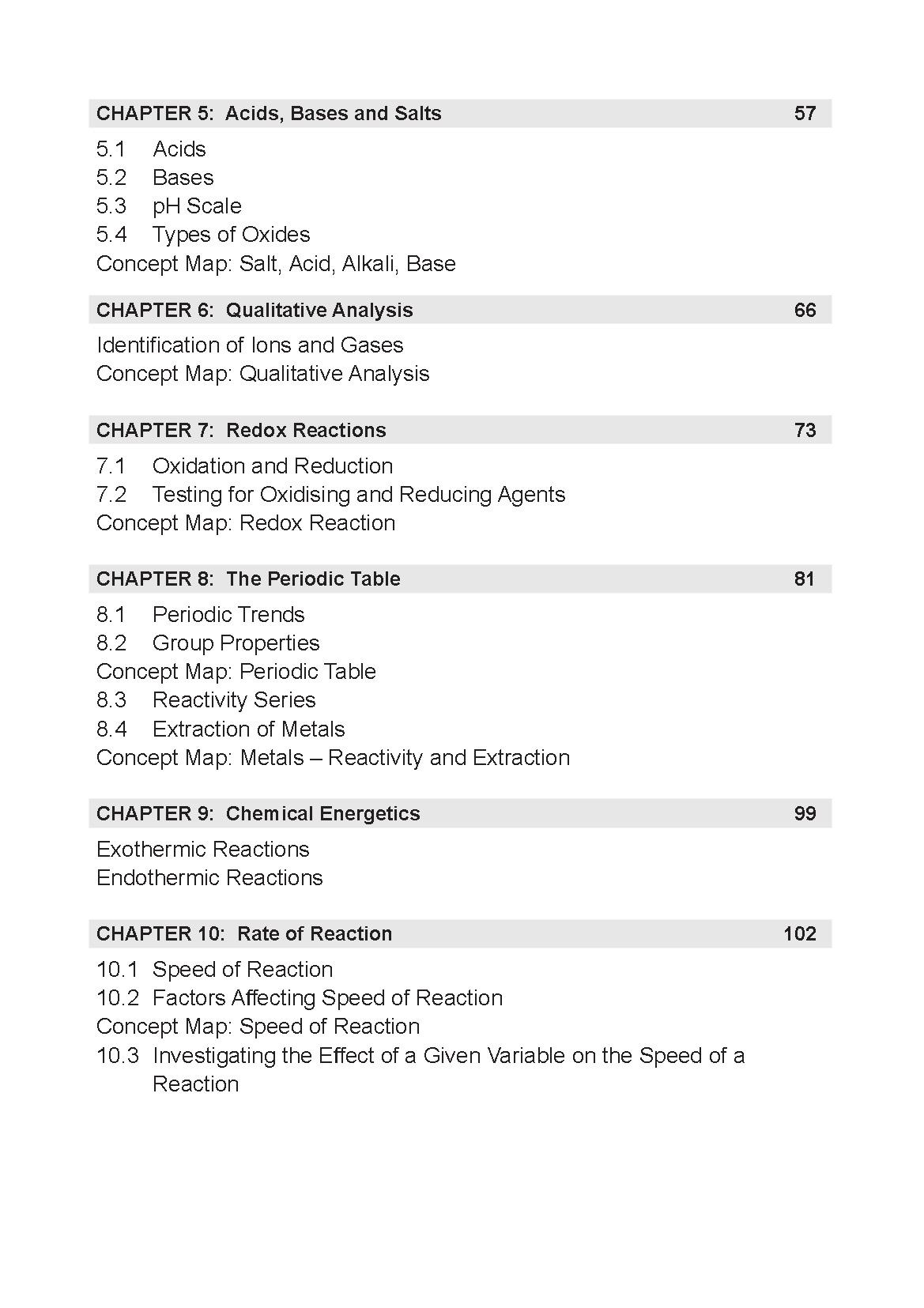 Conquer QUICK EXAM NOTES SCIENCE (CHEMISTRY)