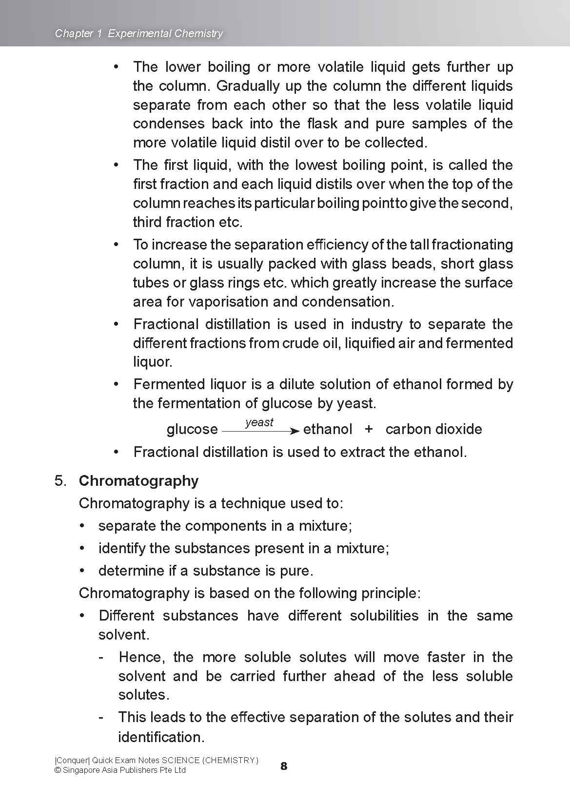 Conquer QUICK EXAM NOTES SCIENCE (CHEMISTRY)
