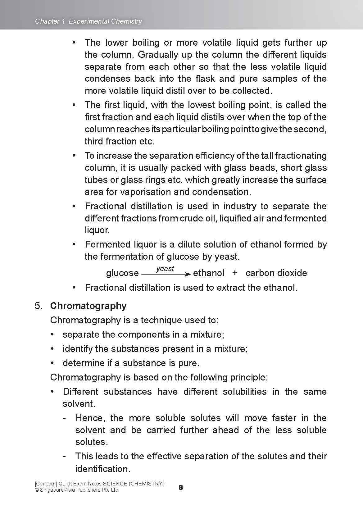 Conquer QUICK EXAM NOTES SCIENCE (CHEMISTRY)