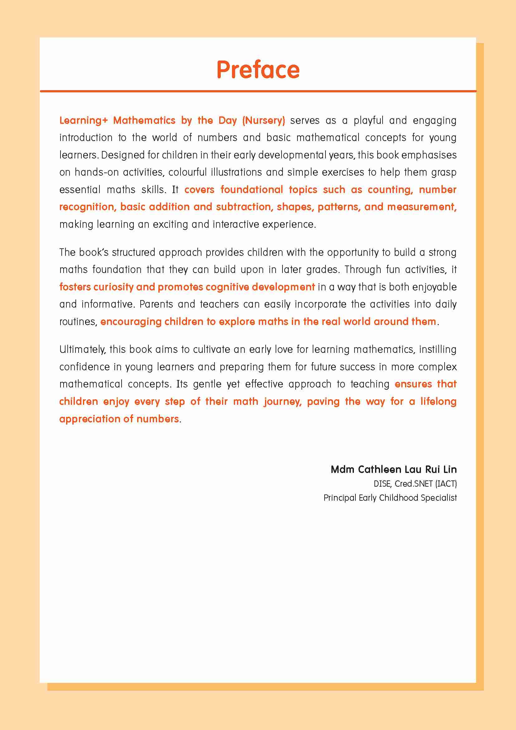 LEARNING+ MATHEMATICS by the DAY Nursery