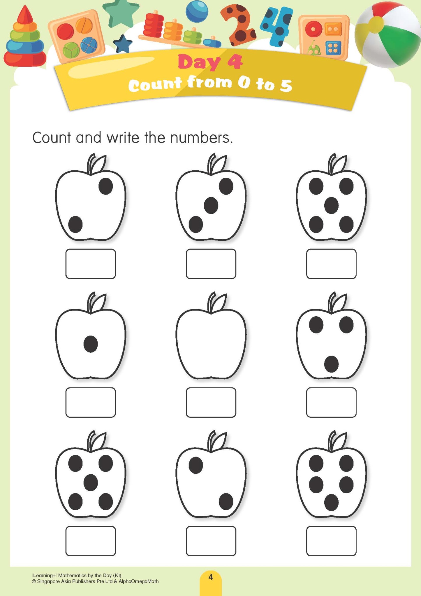 LEARNING+ MATHEMATICS by the DAY Kindergarten 1