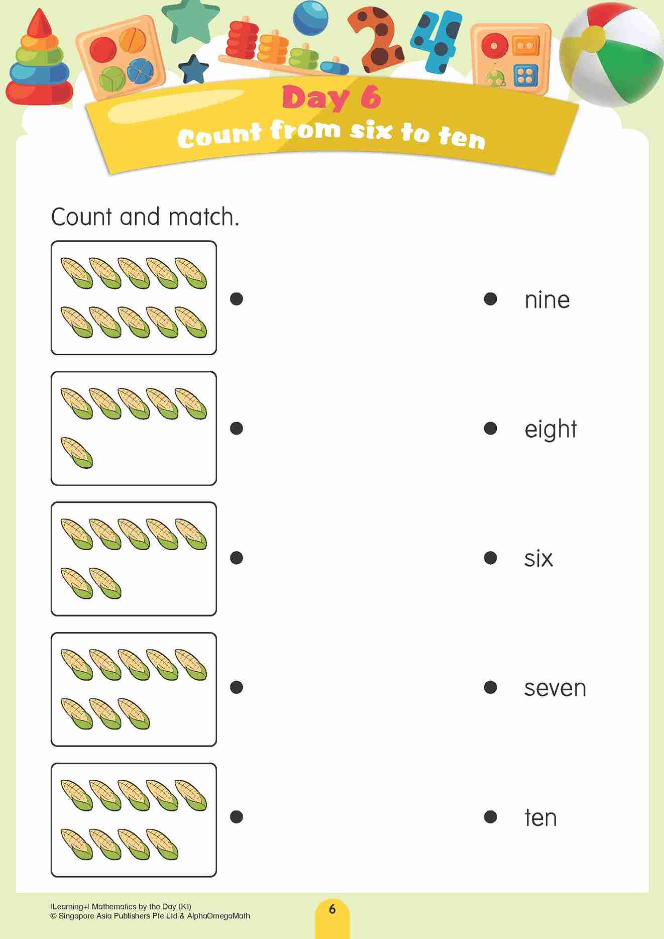 LEARNING+ MATHEMATICS by the DAY Kindergarten 1