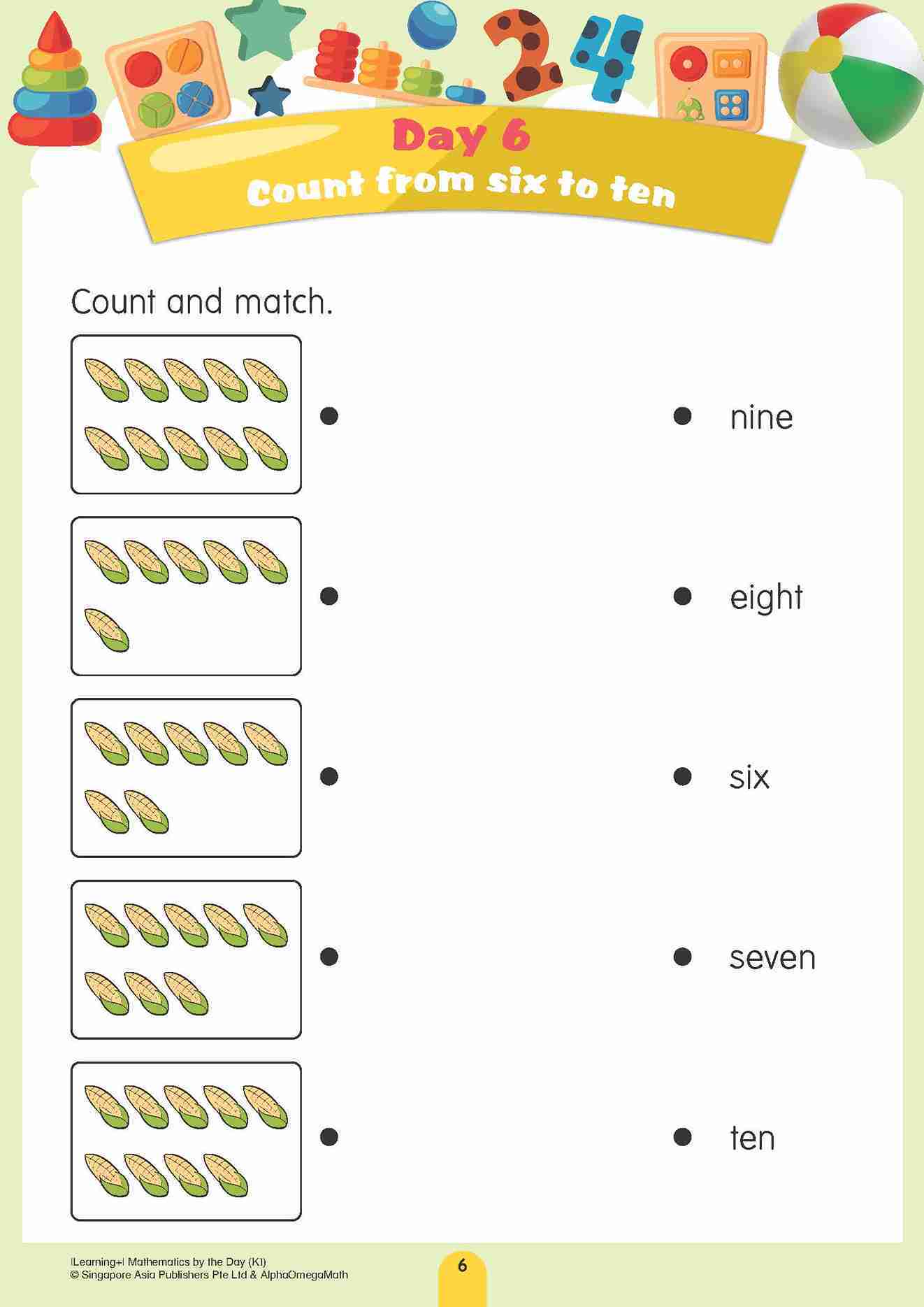 LEARNING+ MATHEMATICS by the DAY Kindergarten 1