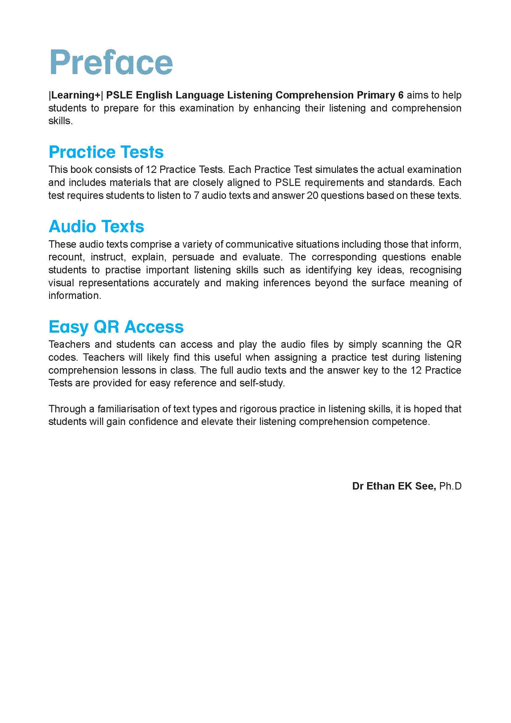 LEARNING+ PSLE ENGLISH LANGUAGE LISTENING COMPREHENSION Primary 6