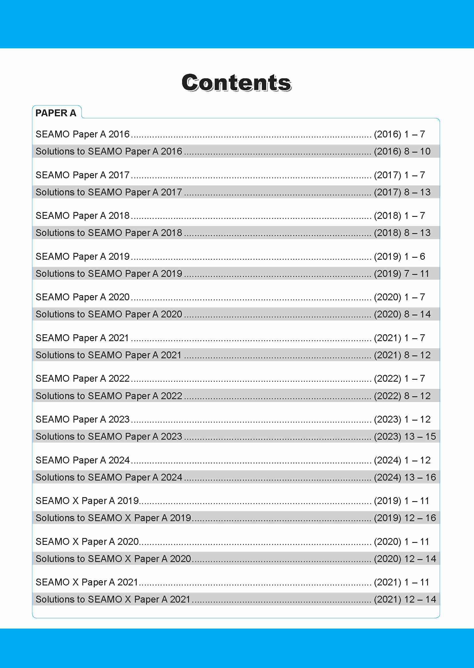 SEAMO Math Olympiad International Competition Preparation Paper A (SEAMO 2016-2024 + SEAMO X 2019-2025) Primary 1&2